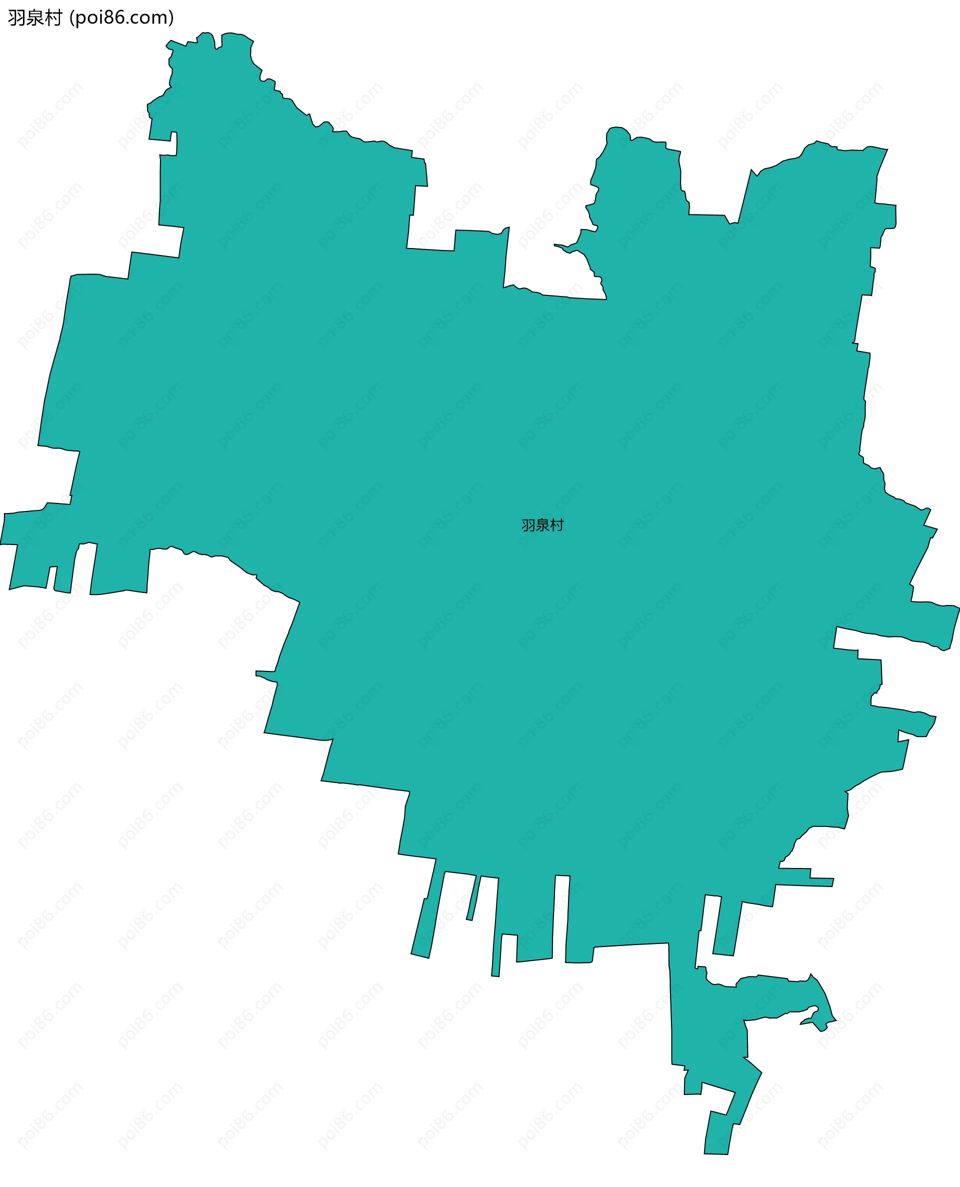 羽泉村边界地图