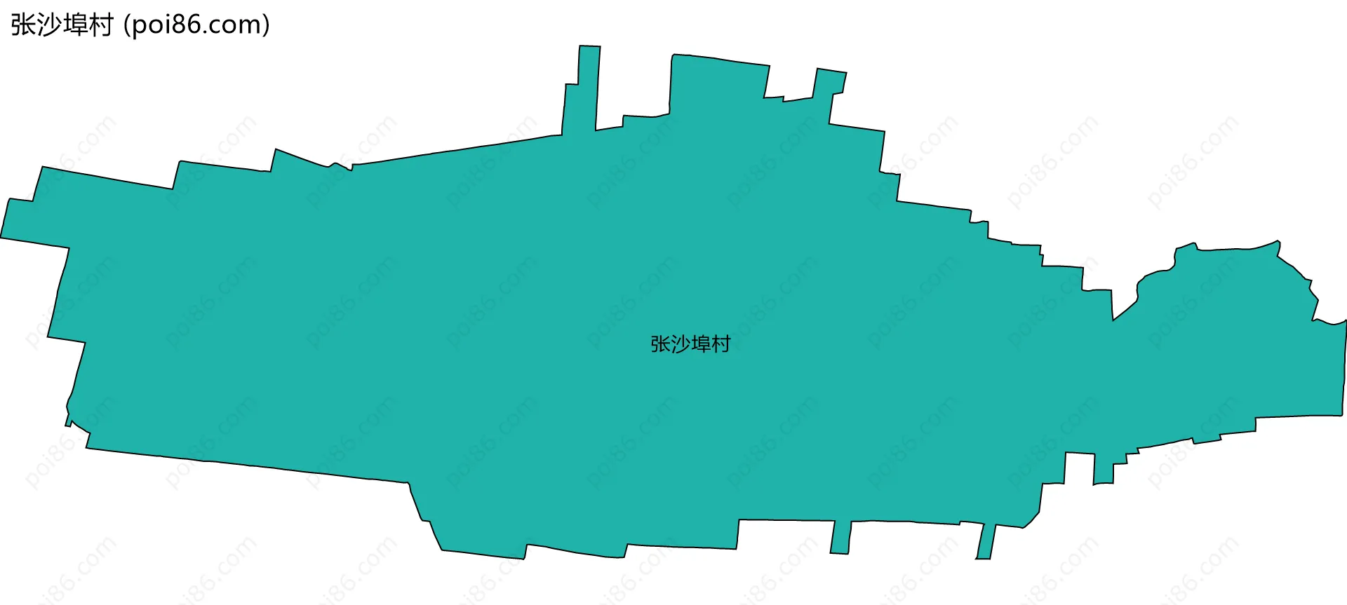 张沙埠村边界地图