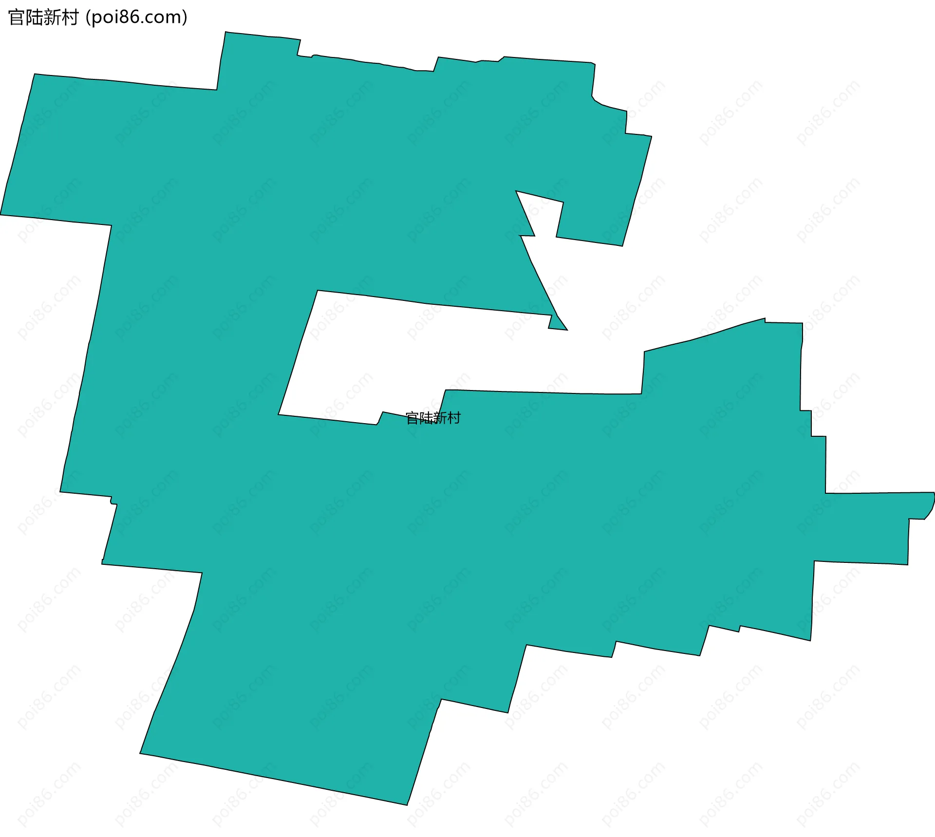 官陆新村边界地图