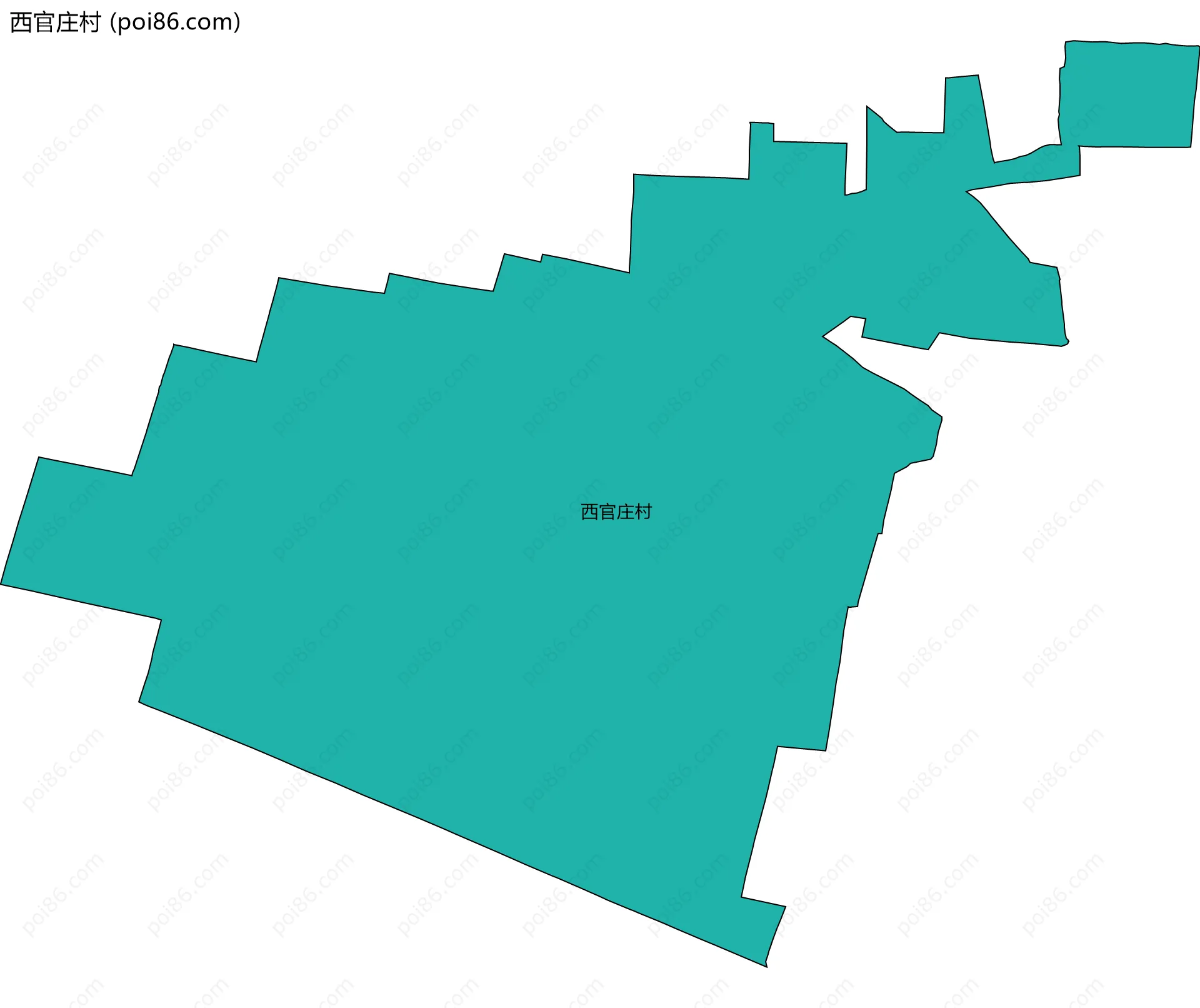 西官庄村边界地图