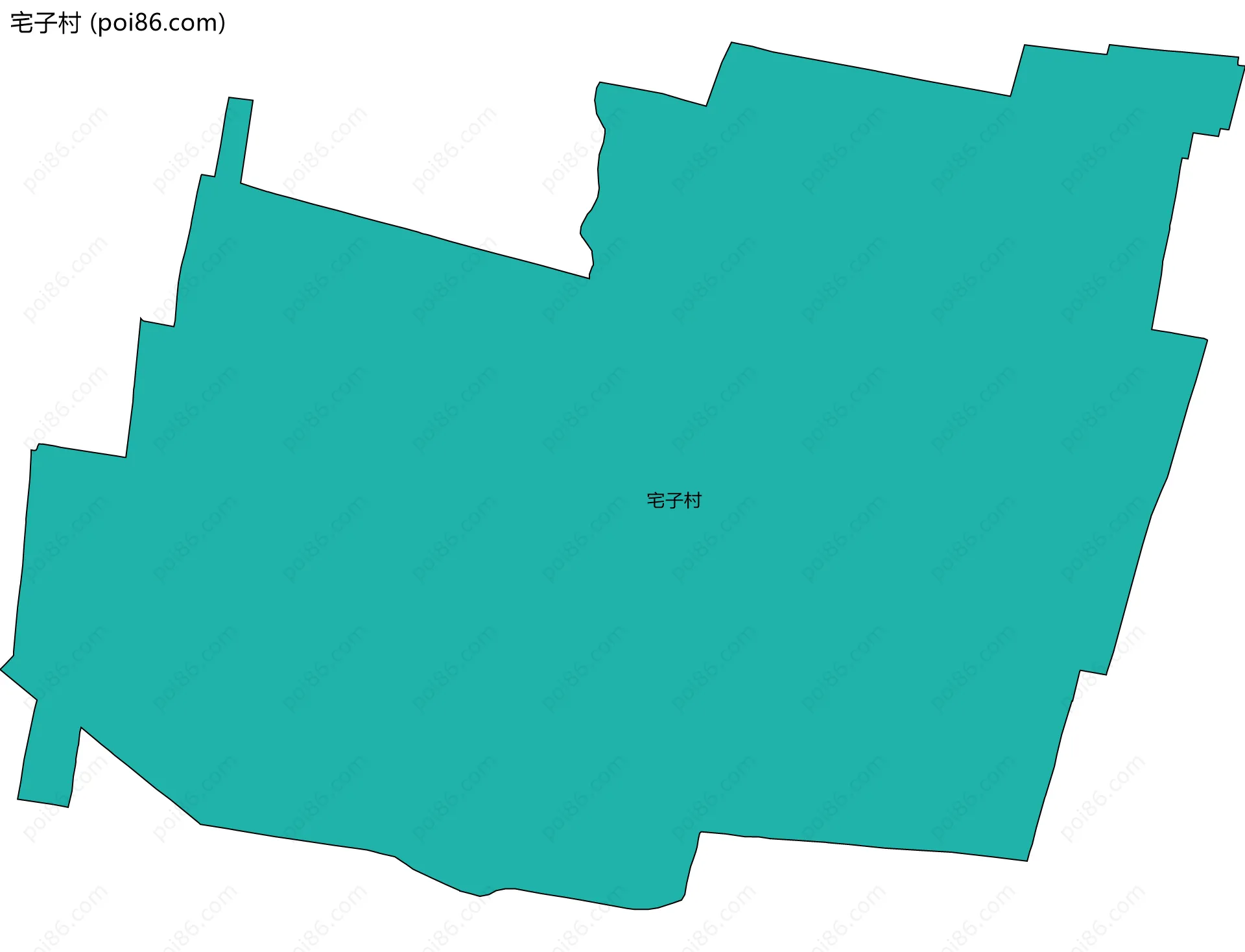 宅子村边界地图