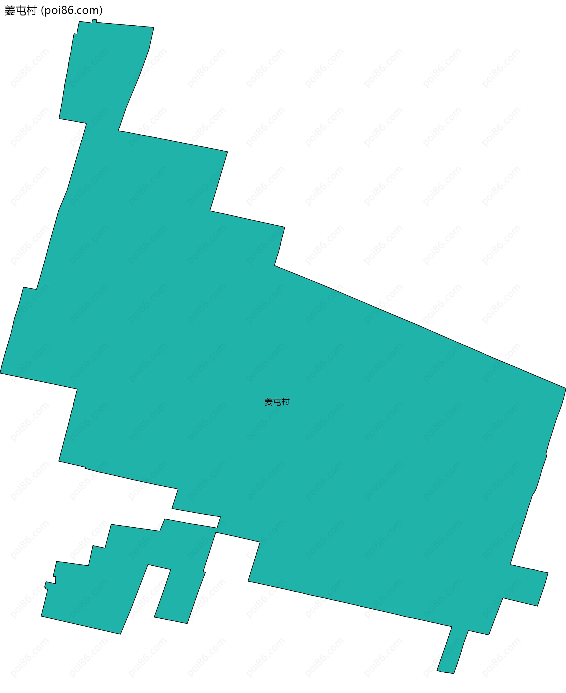 姜屯村边界地图