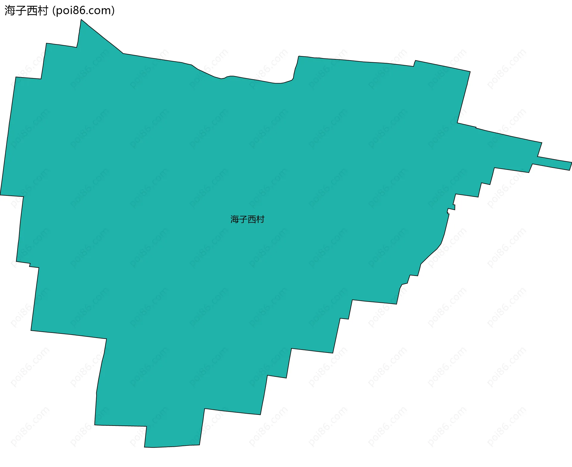 海子西村边界地图