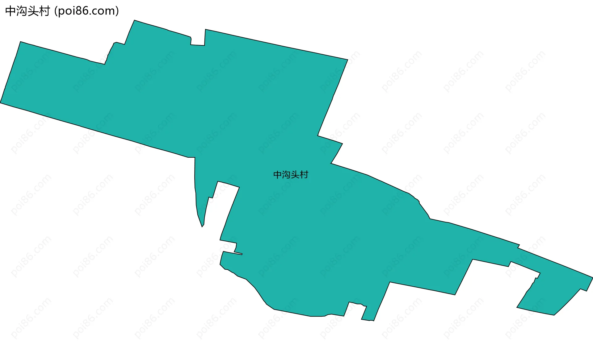 中沟头村边界地图