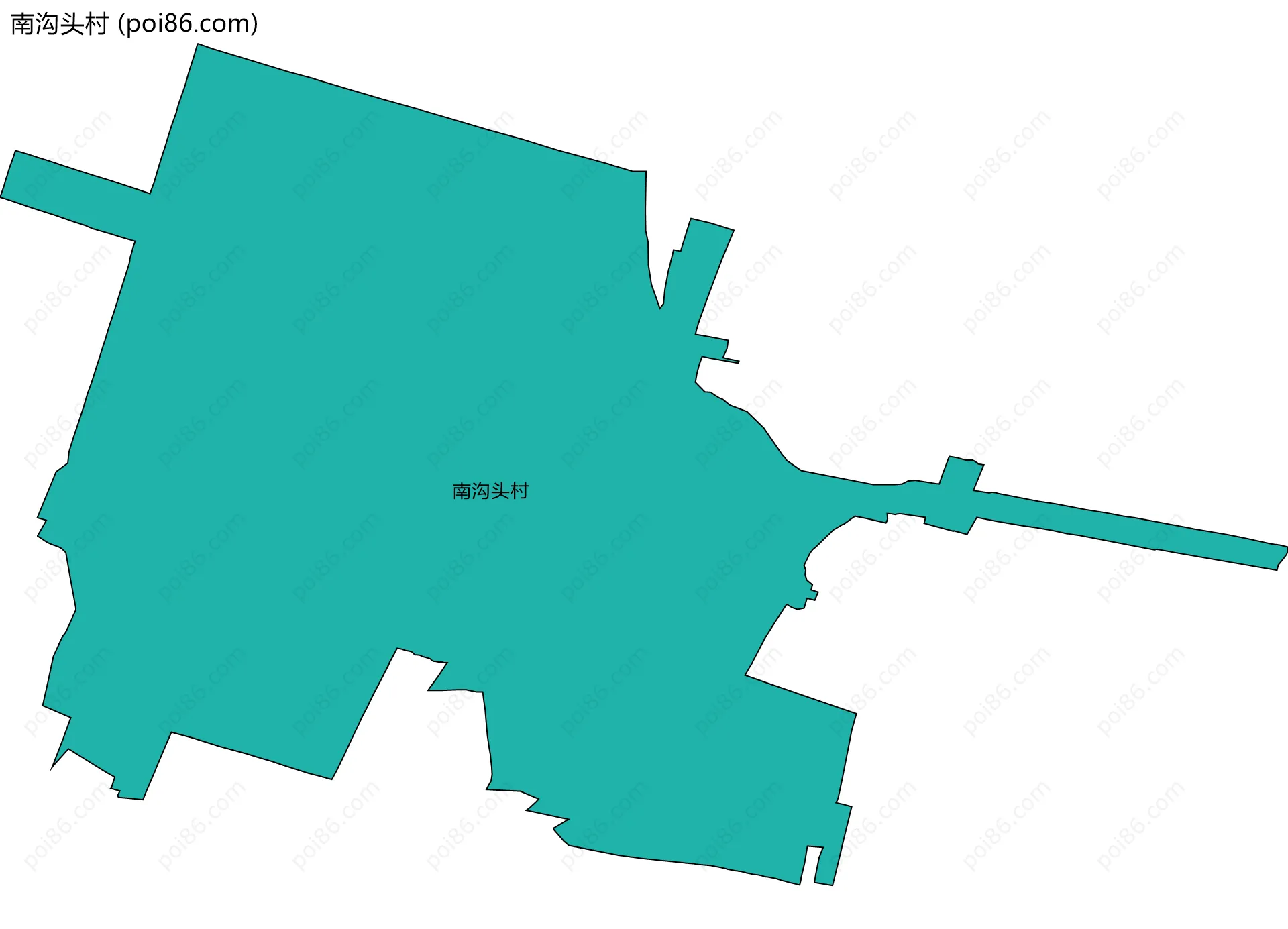 南沟头村边界地图
