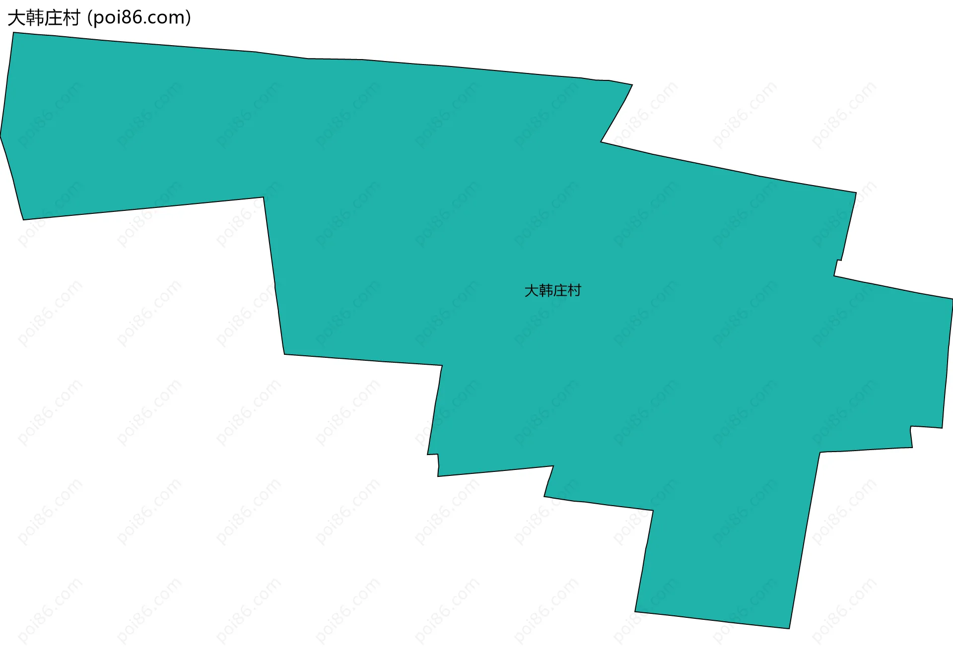 大韩庄村边界地图