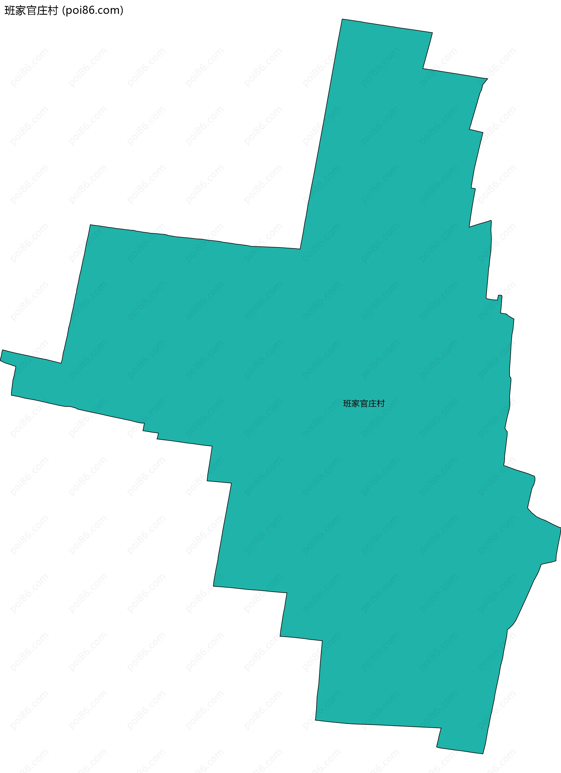 班家官庄村边界地图