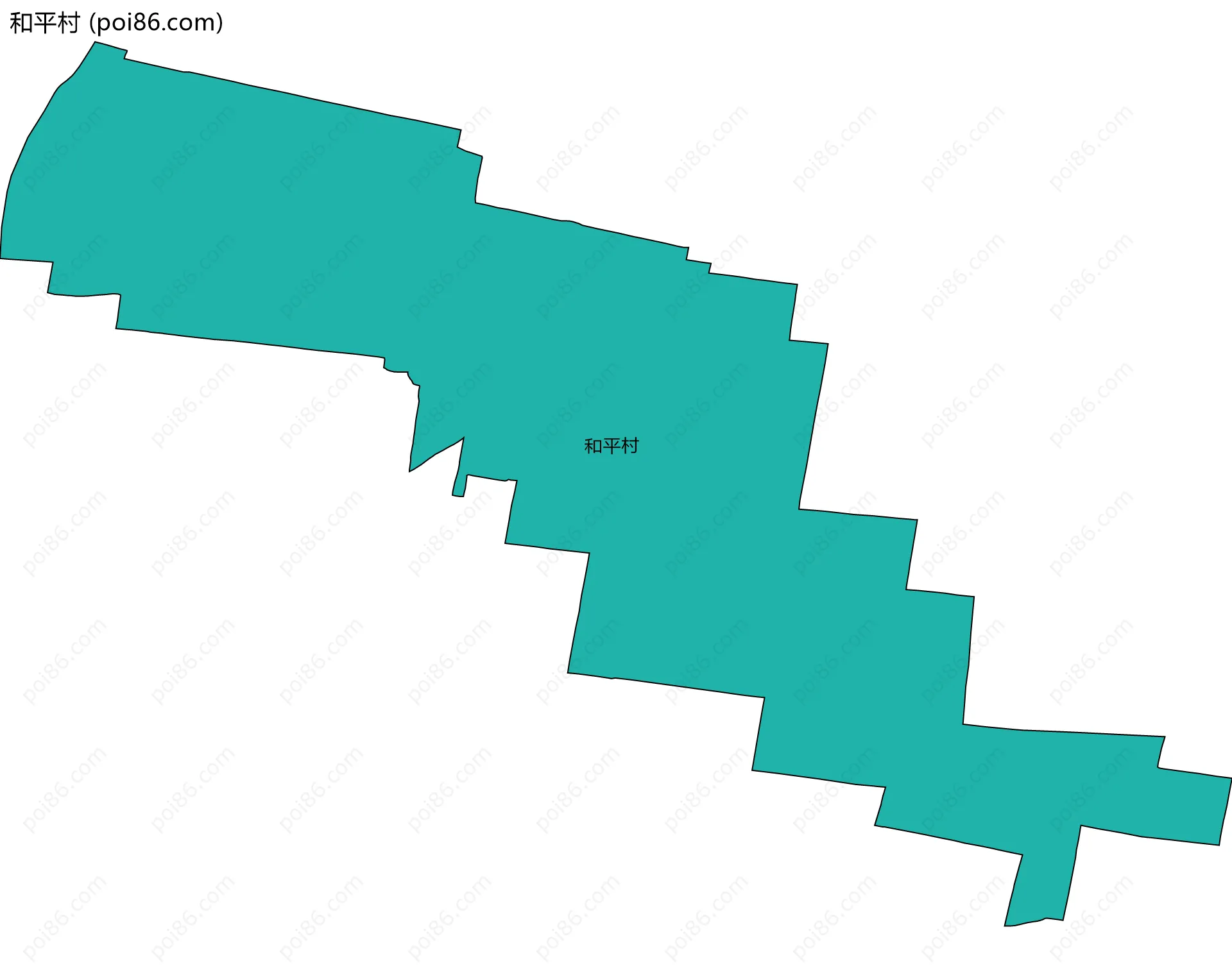 和平村边界地图