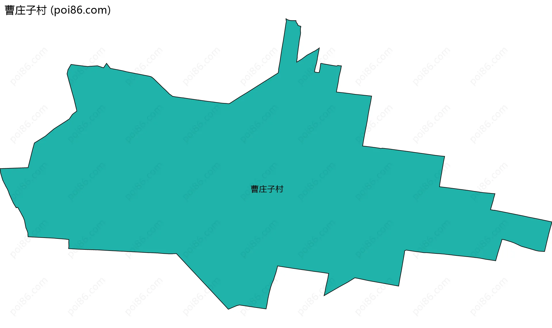 曹庄子村边界地图