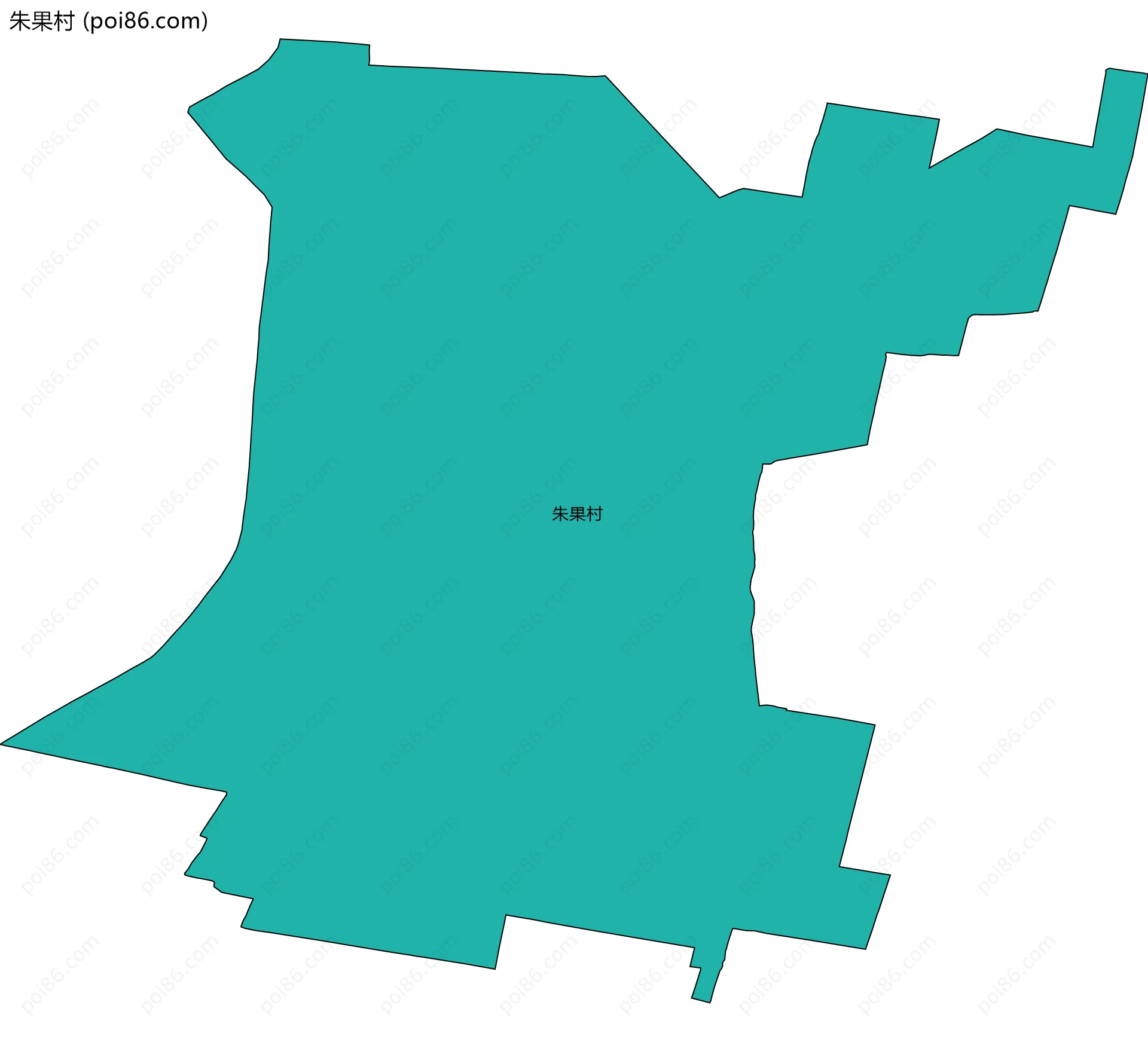 朱果村边界地图