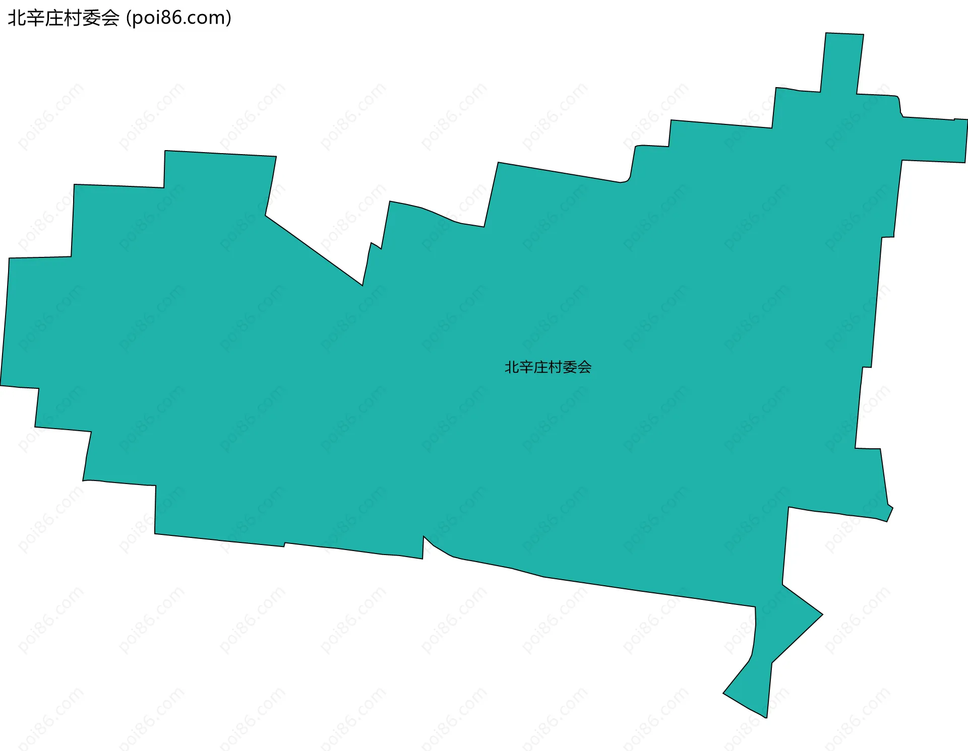 北辛庄村委会边界地图