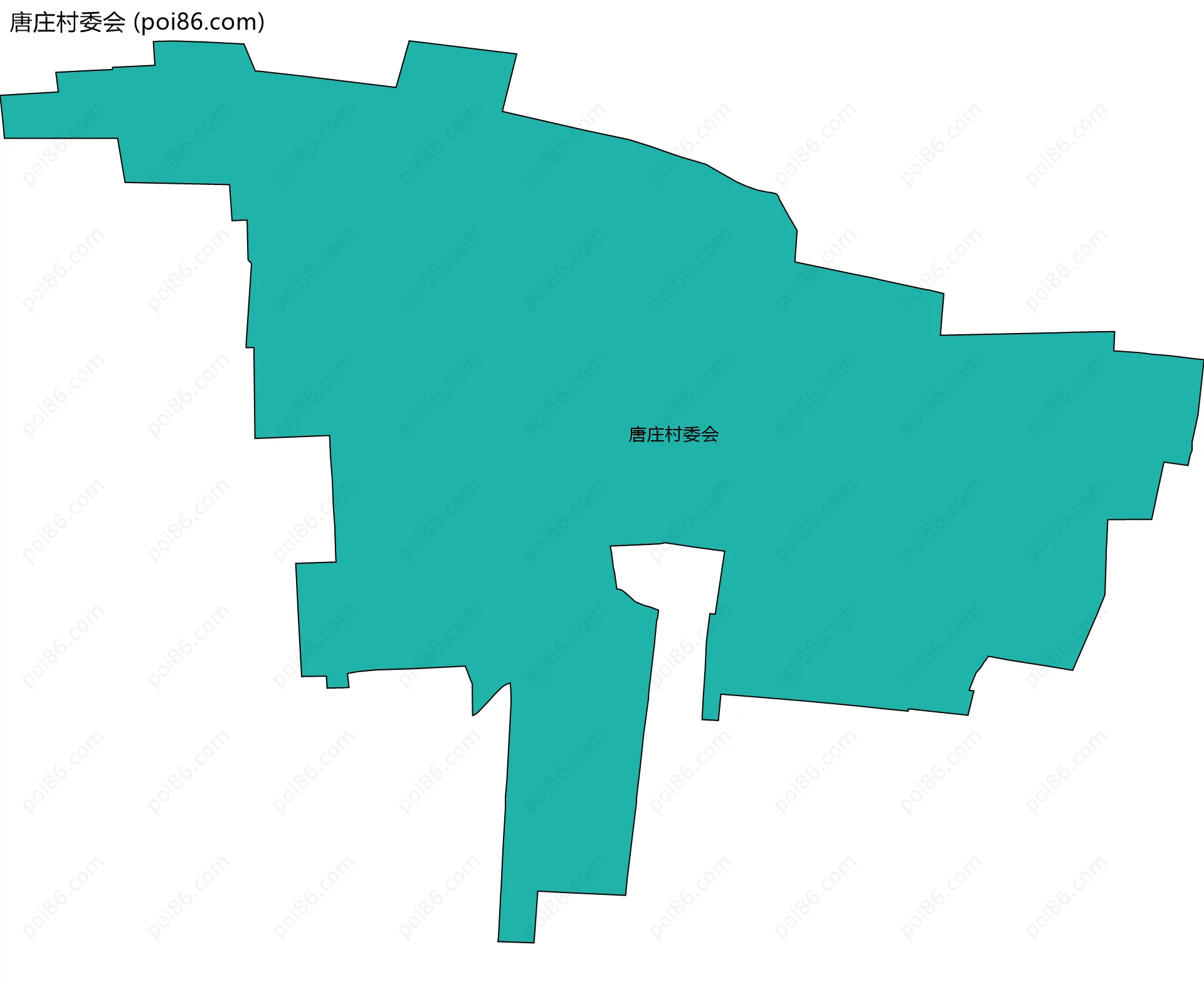 唐庄村委会边界地图
