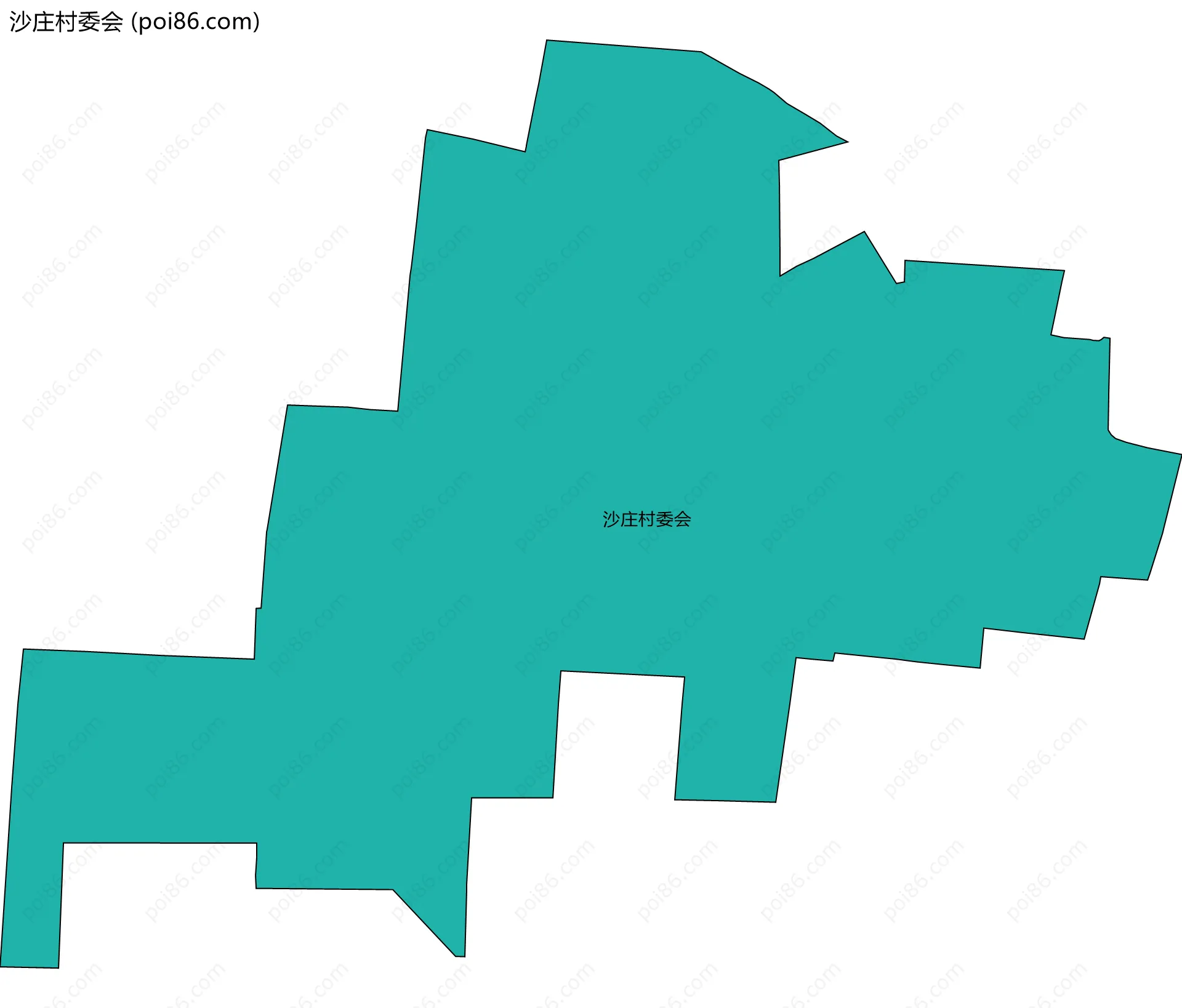 沙庄村委会边界地图