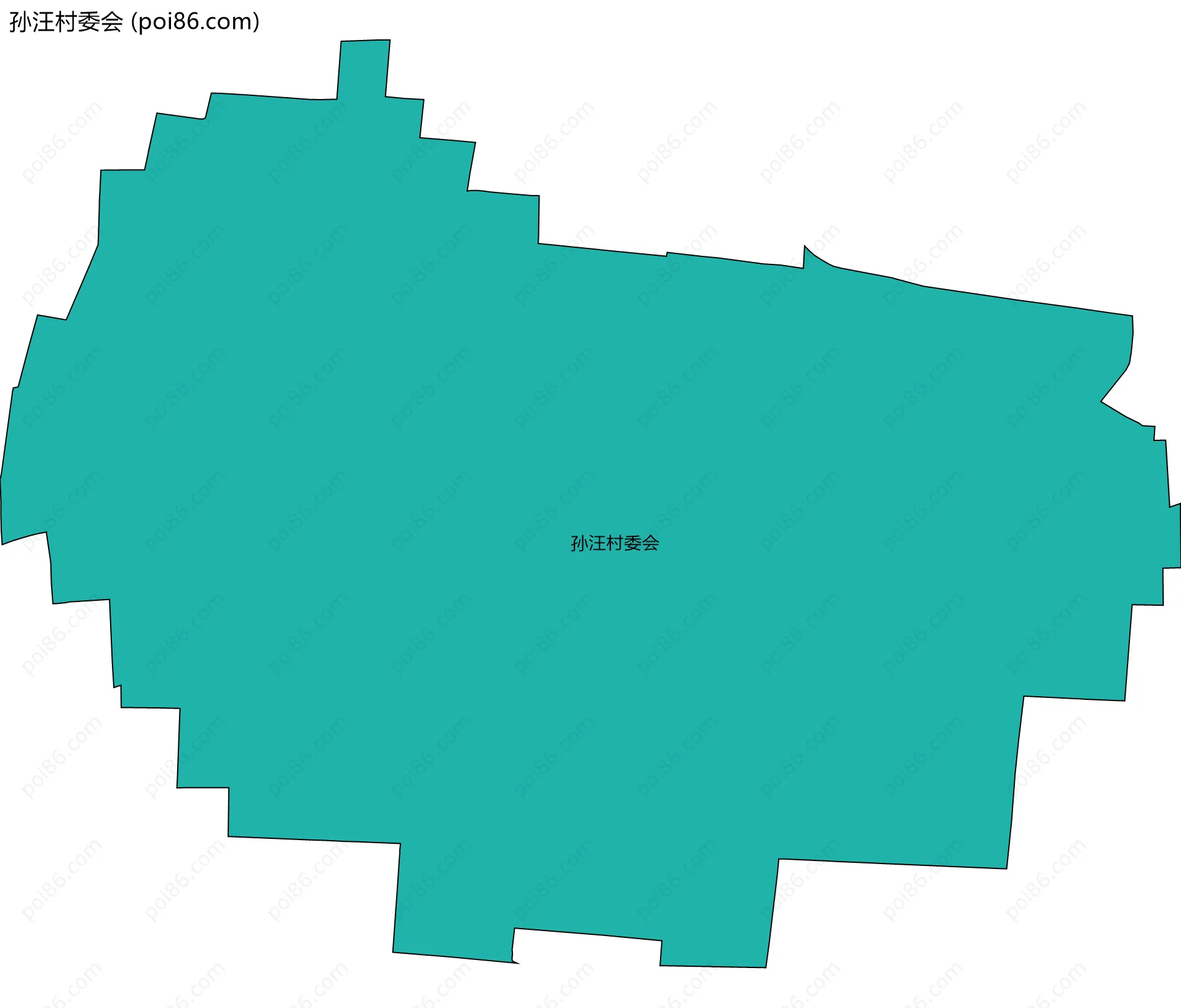 孙汪村委会边界地图