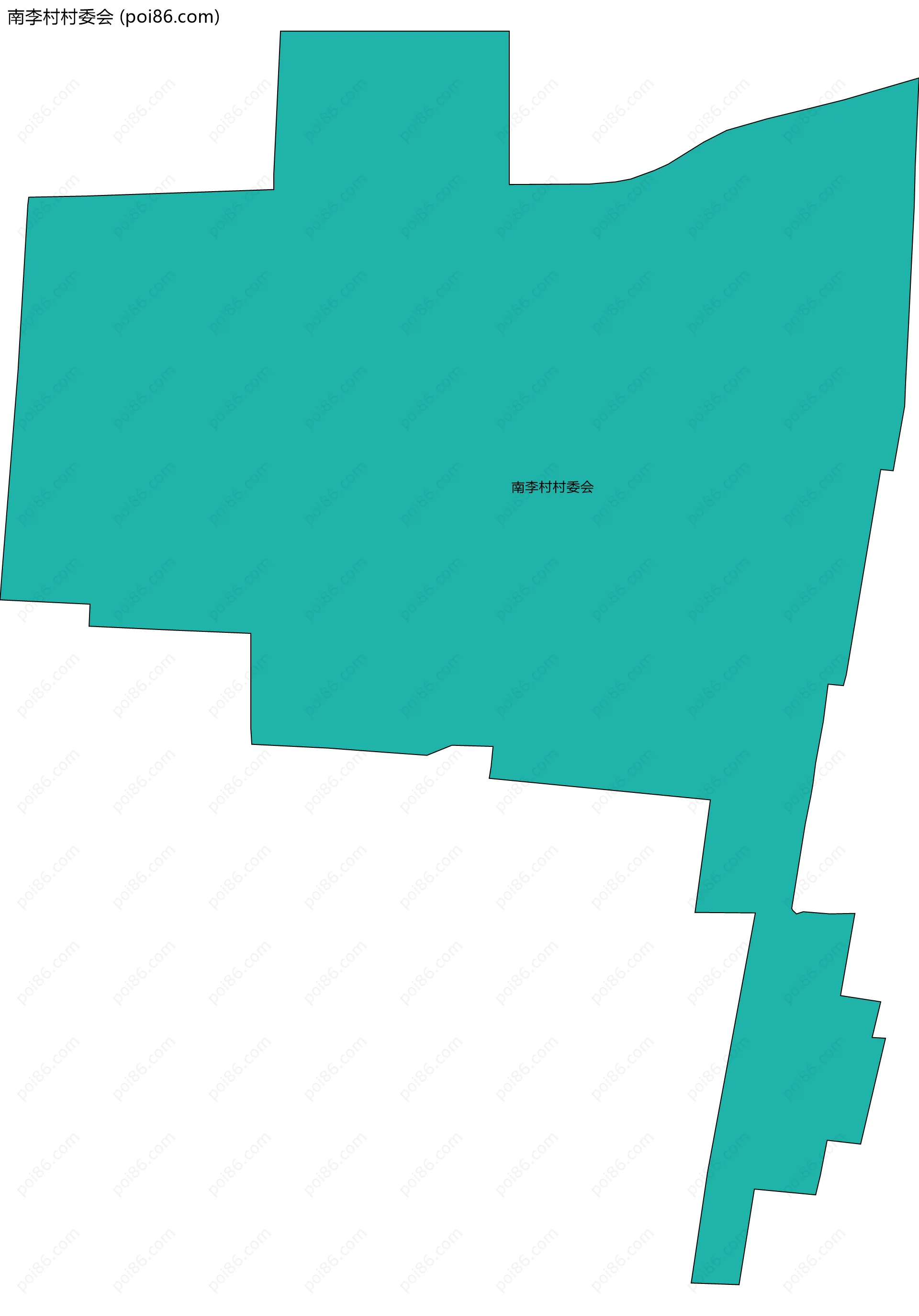 南李村村委会边界地图