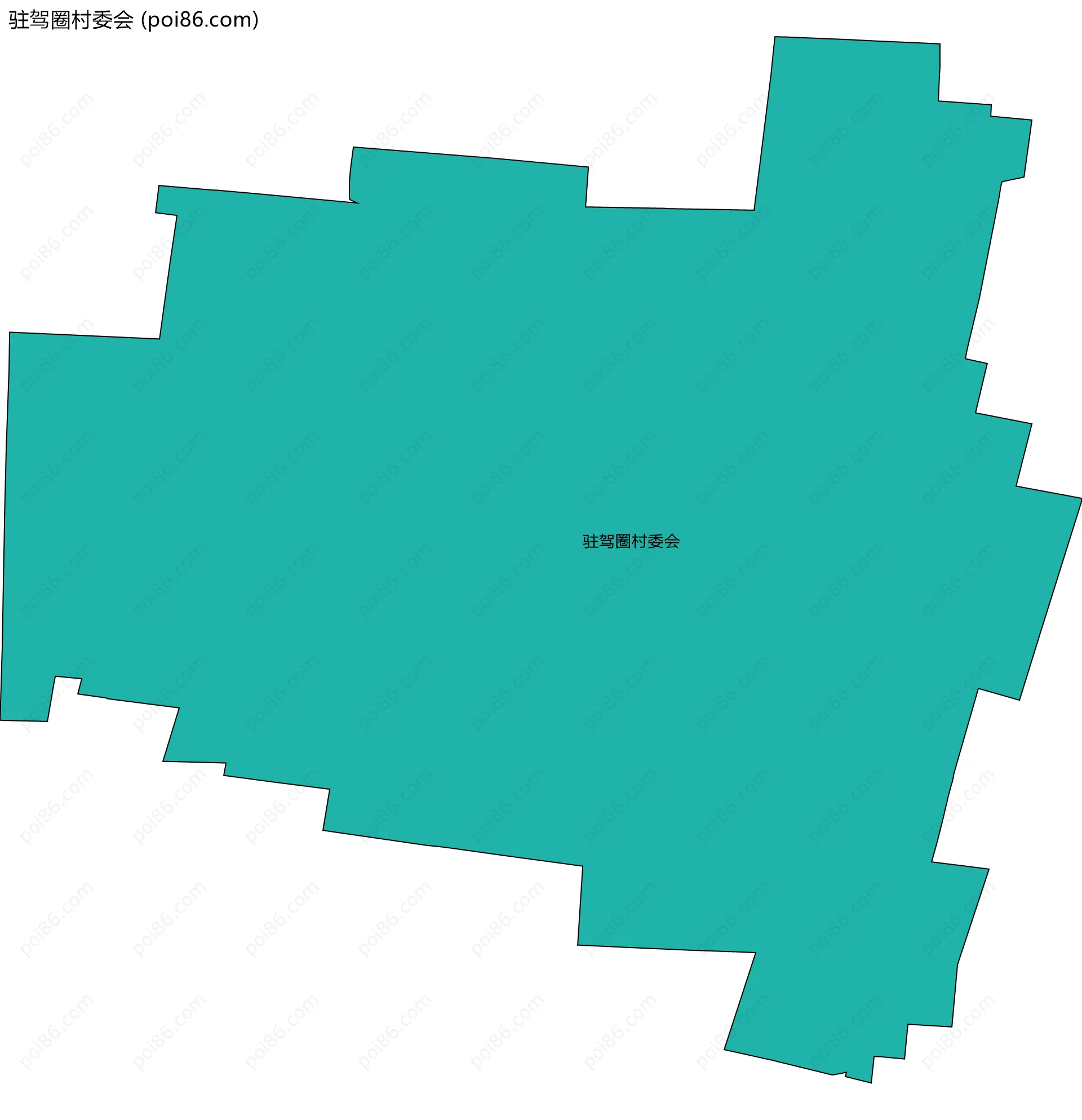 驻驾圈村委会边界地图