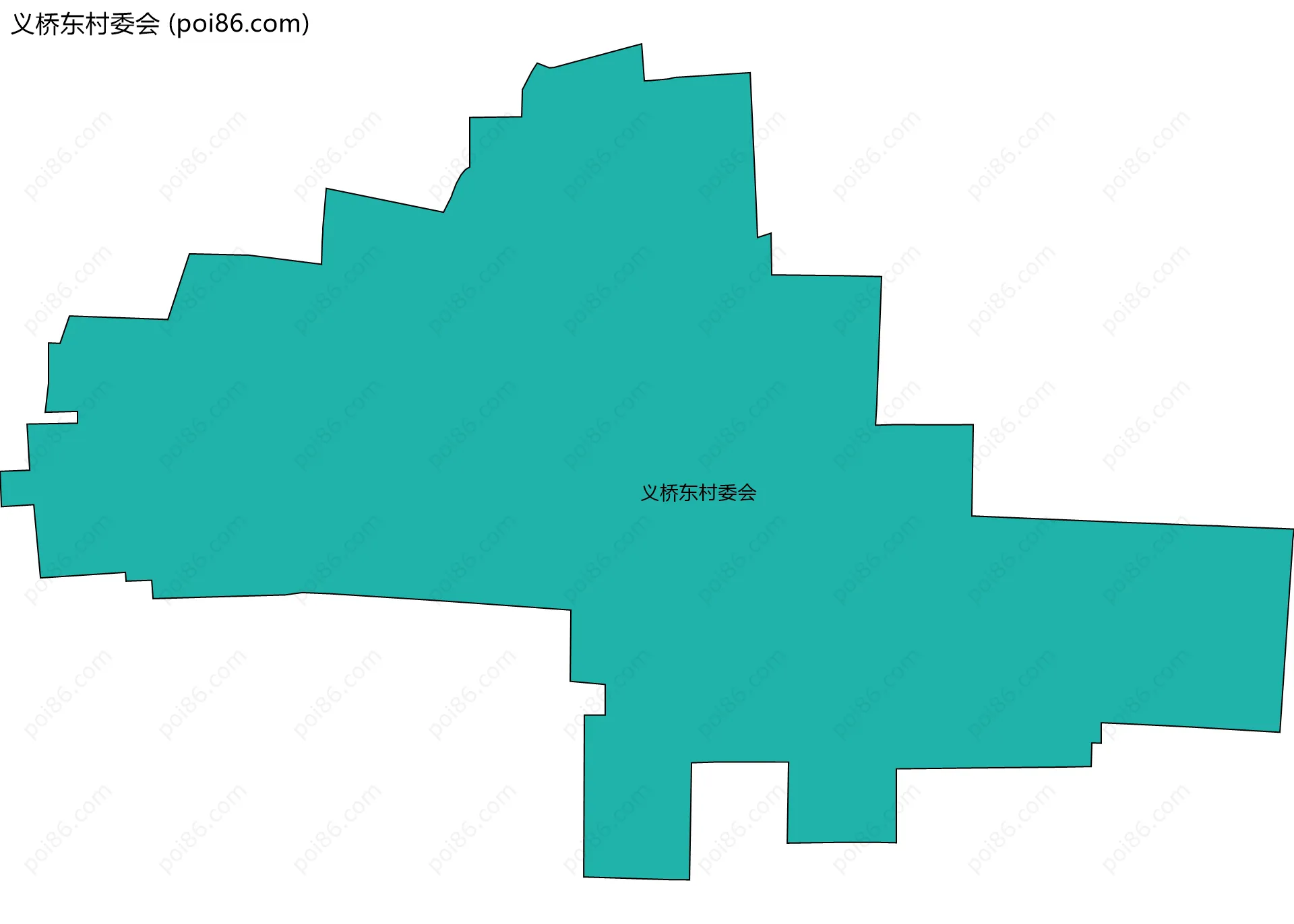 义桥东村委会边界地图