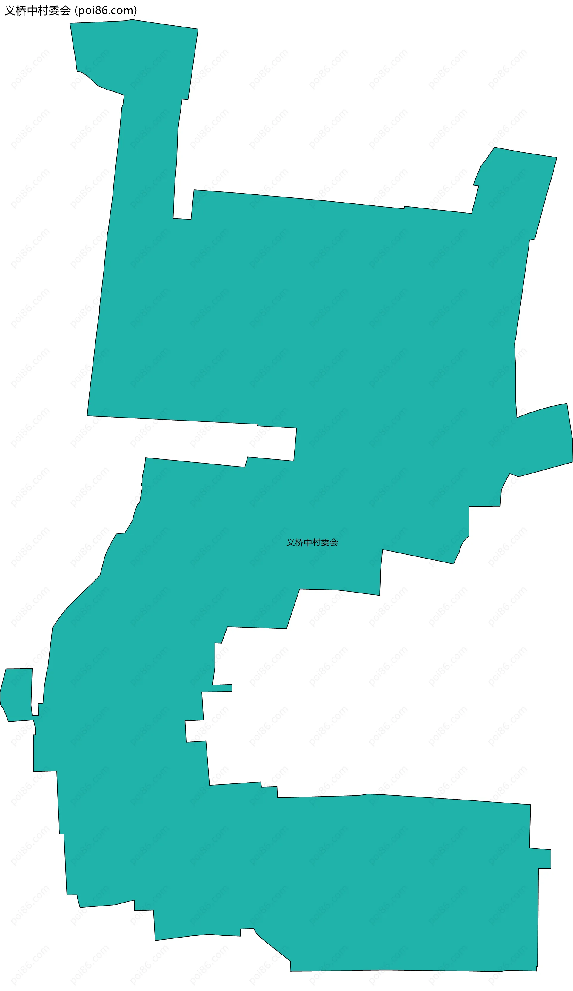 义桥中村委会边界地图