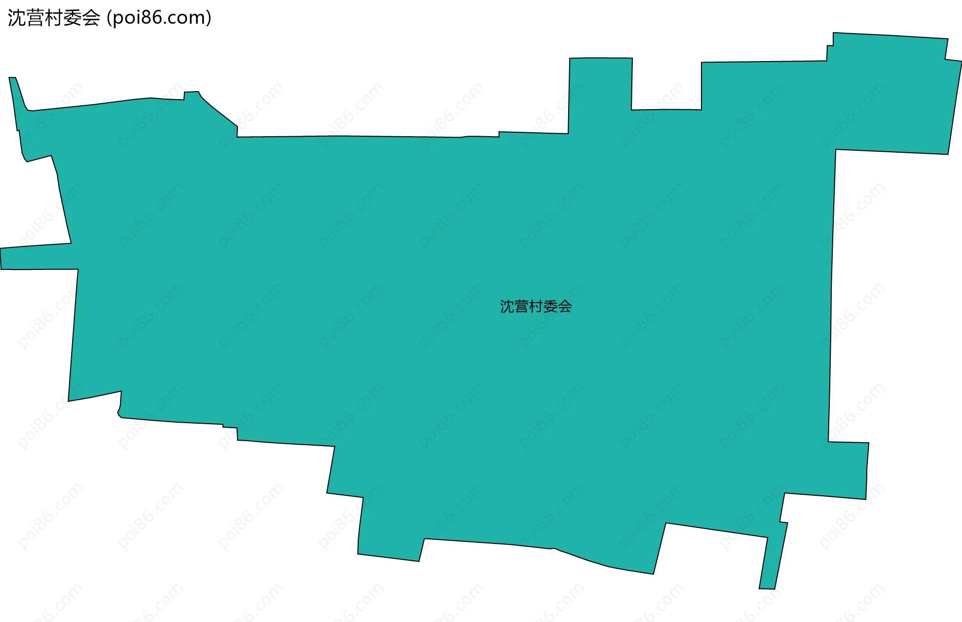 沈营村委会边界地图