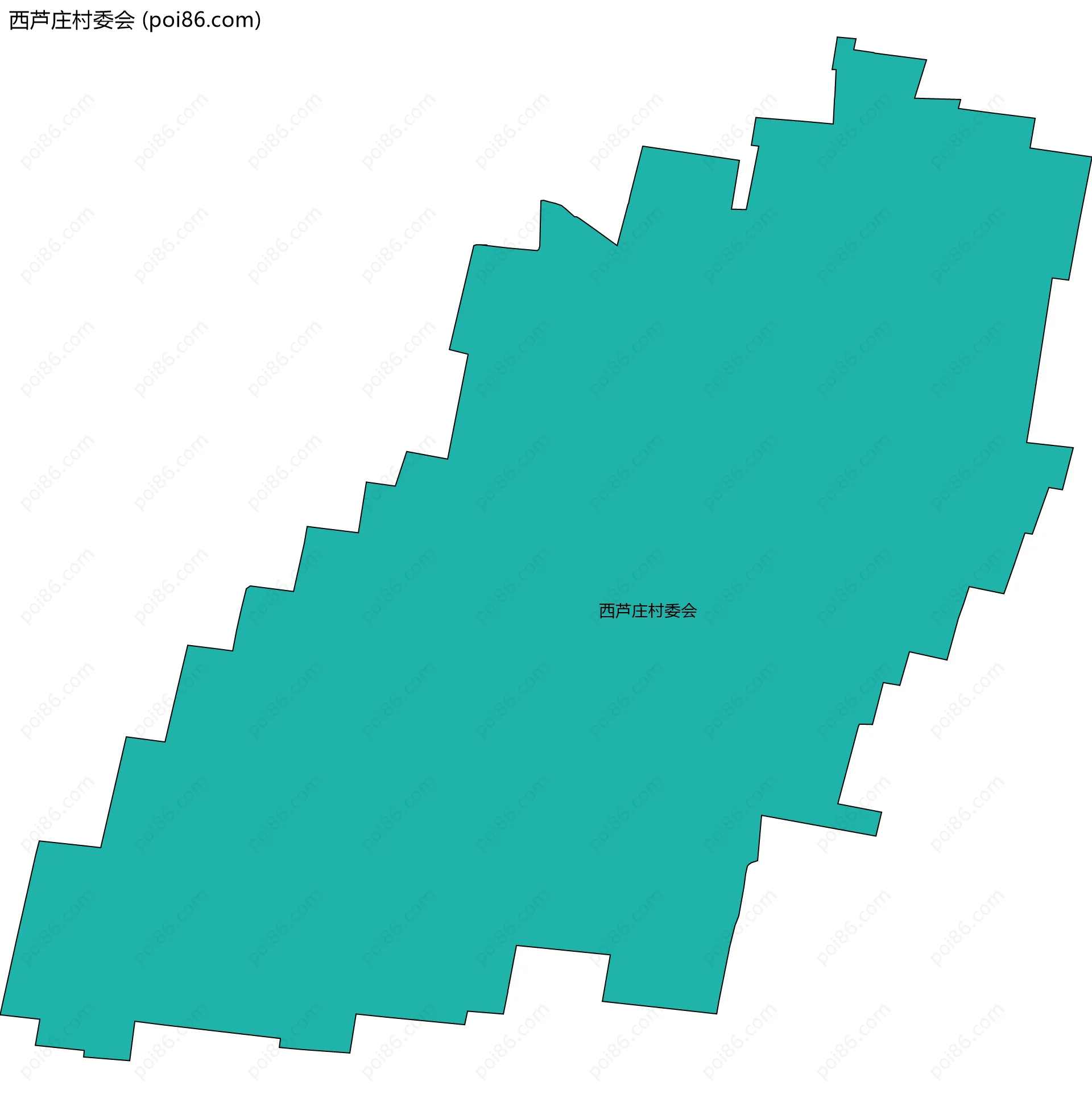 西芦庄村委会边界地图