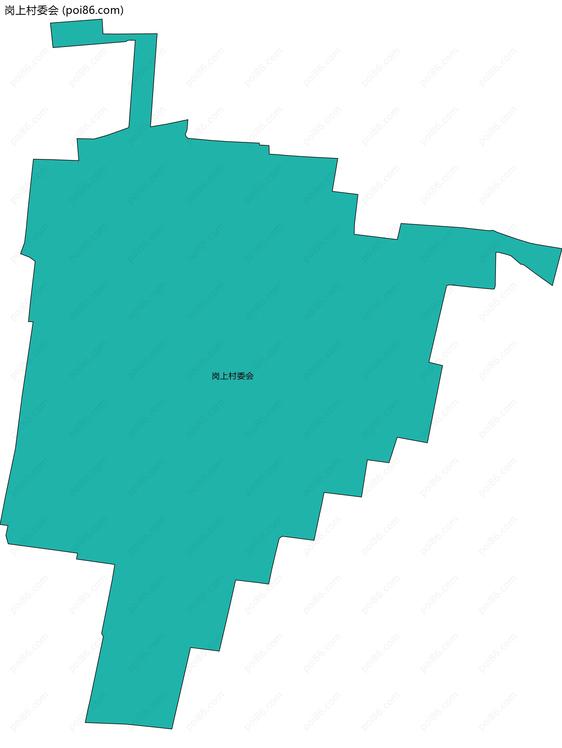 岗上村委会边界地图