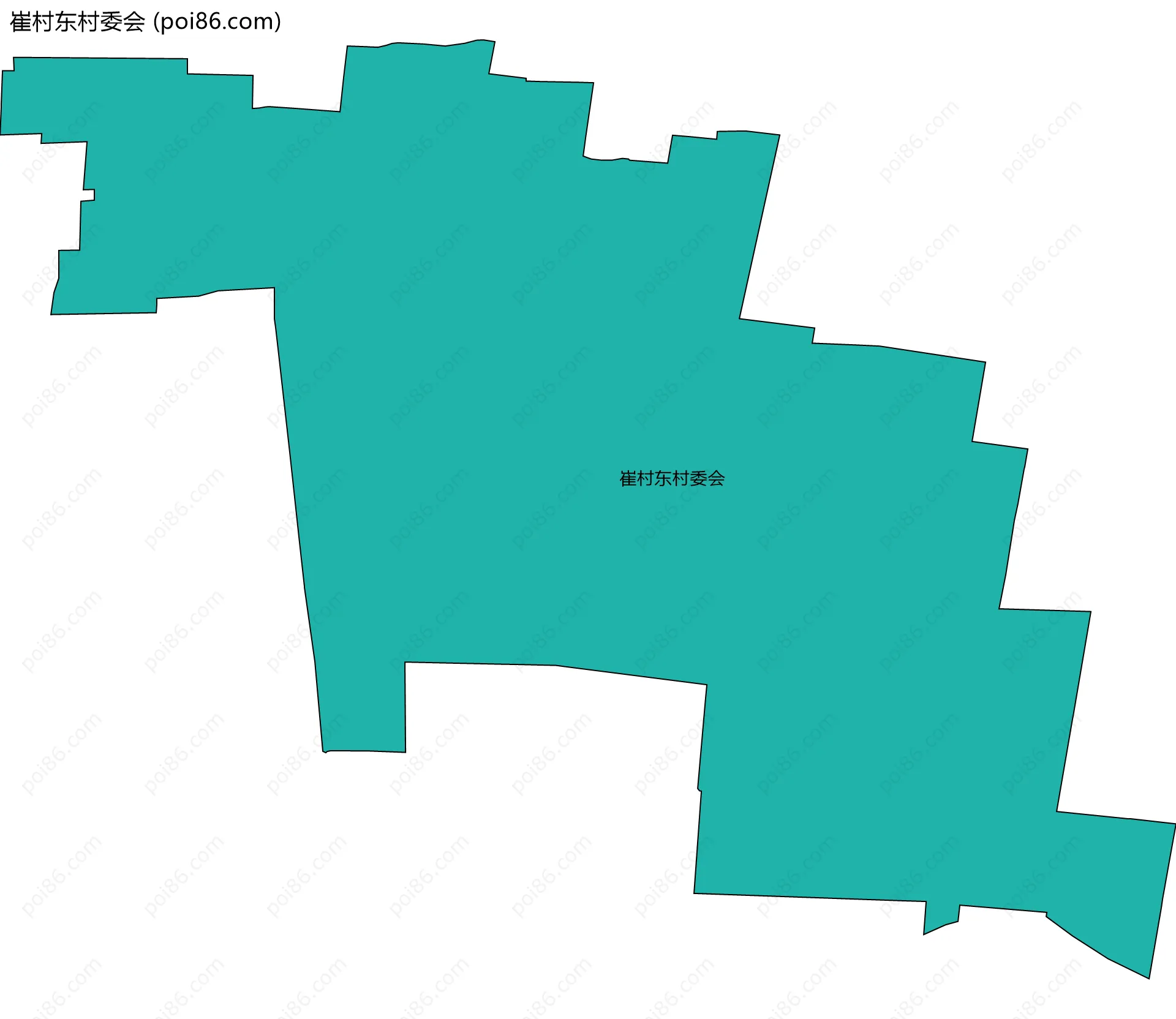 崔村东村委会边界地图