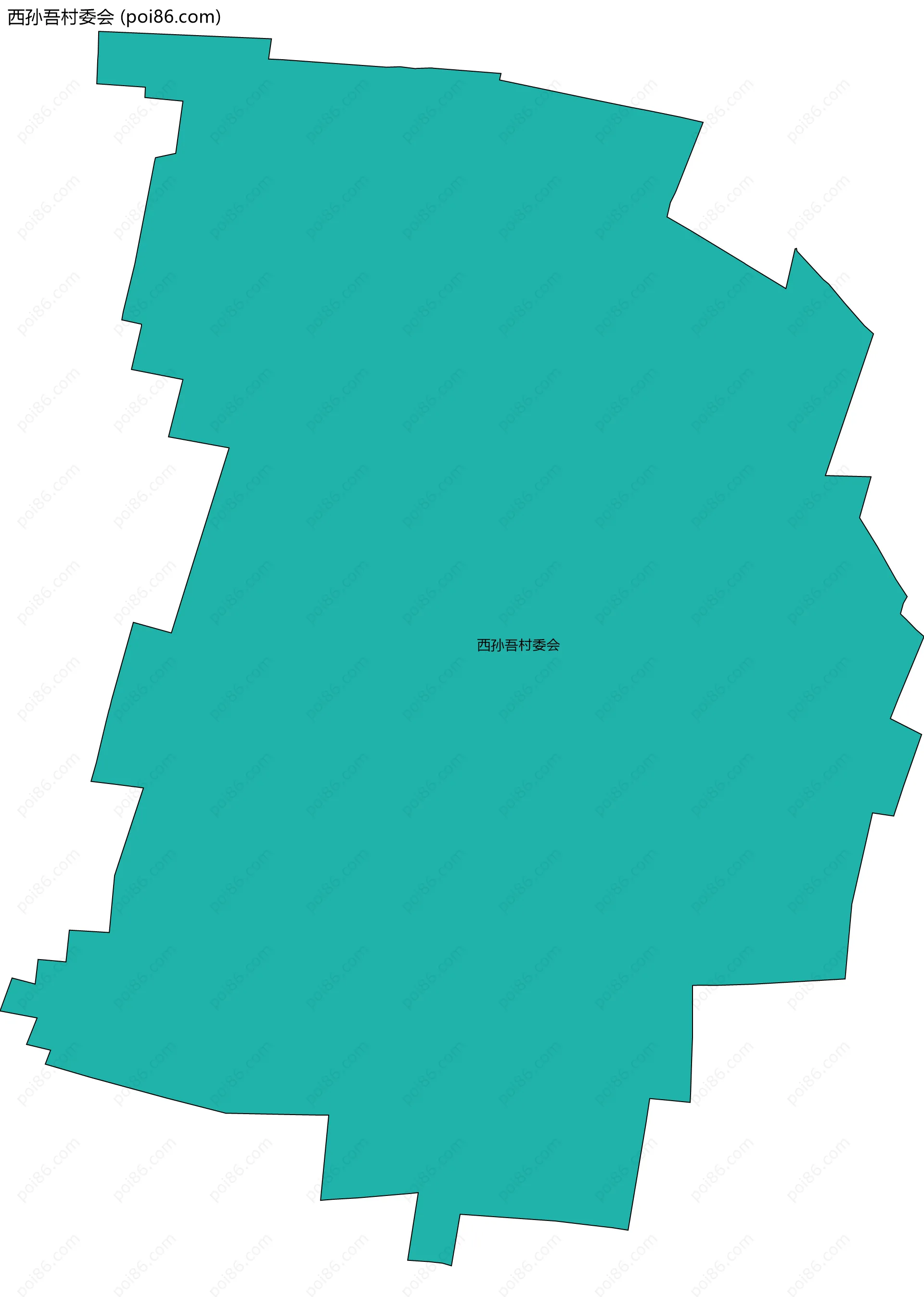 西孙吾村委会边界地图