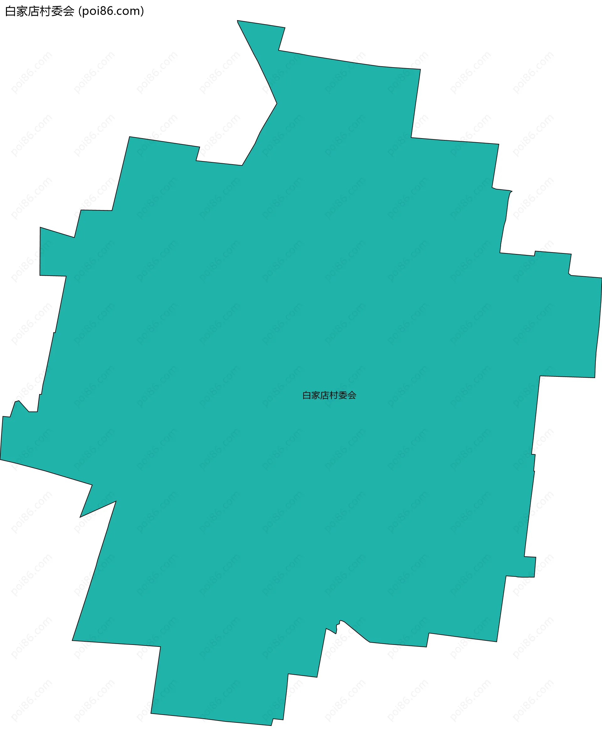 白家店村委会边界地图