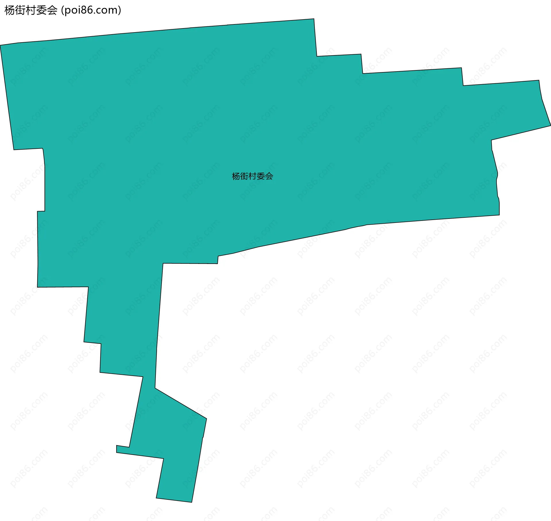 杨街村委会边界地图