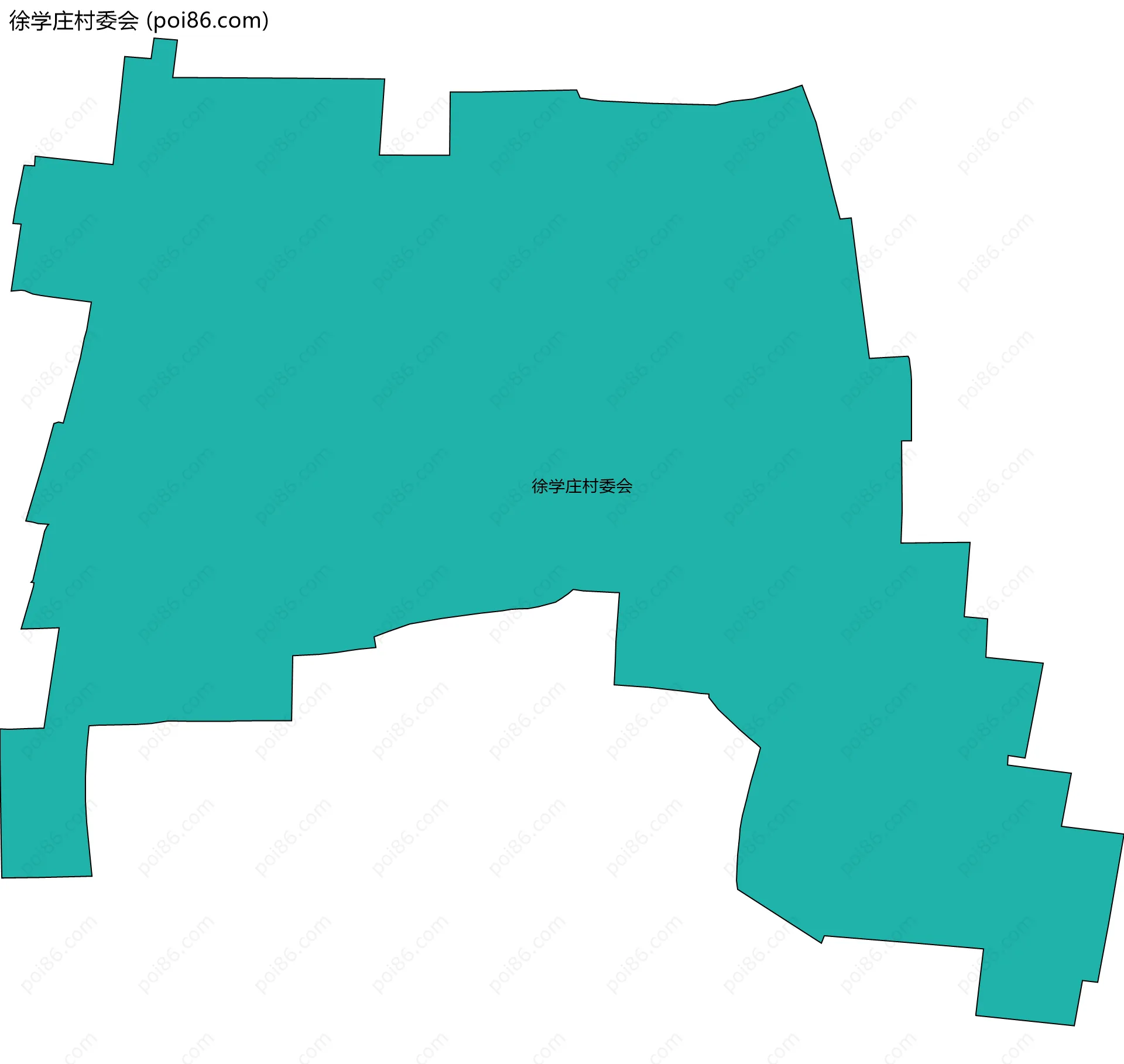 徐学庄村委会边界地图