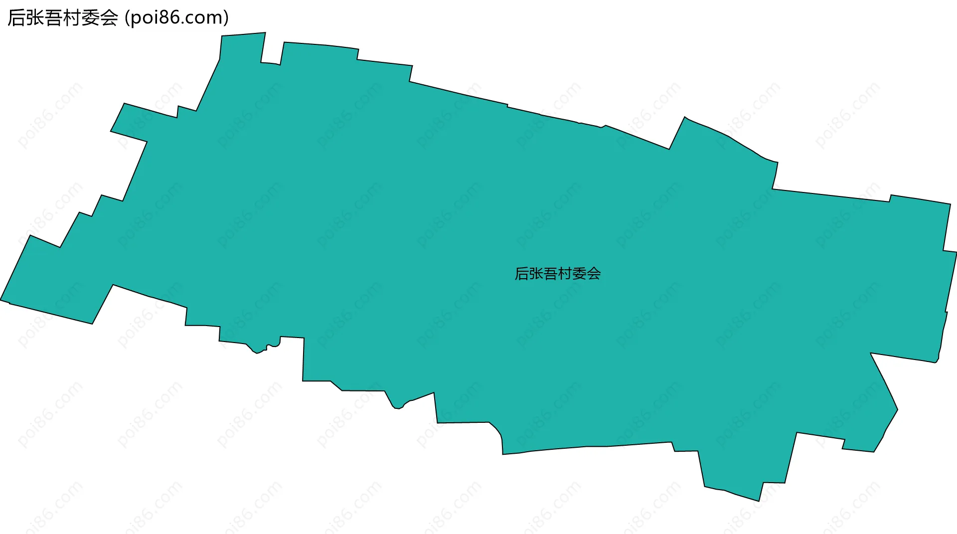 后张吾村委会边界地图