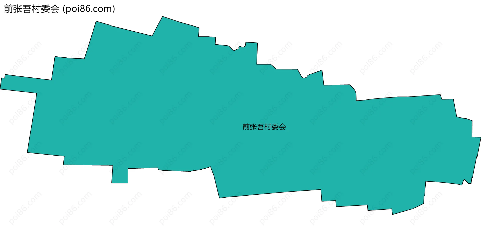 前张吾村委会边界地图