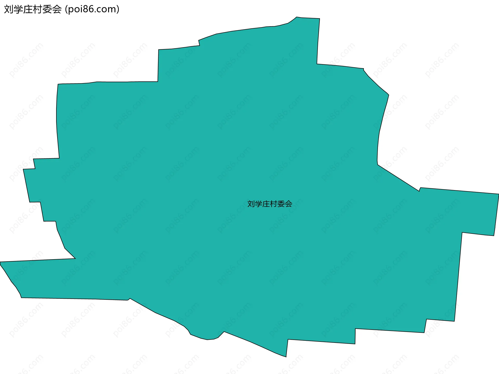 刘学庄村委会边界地图
