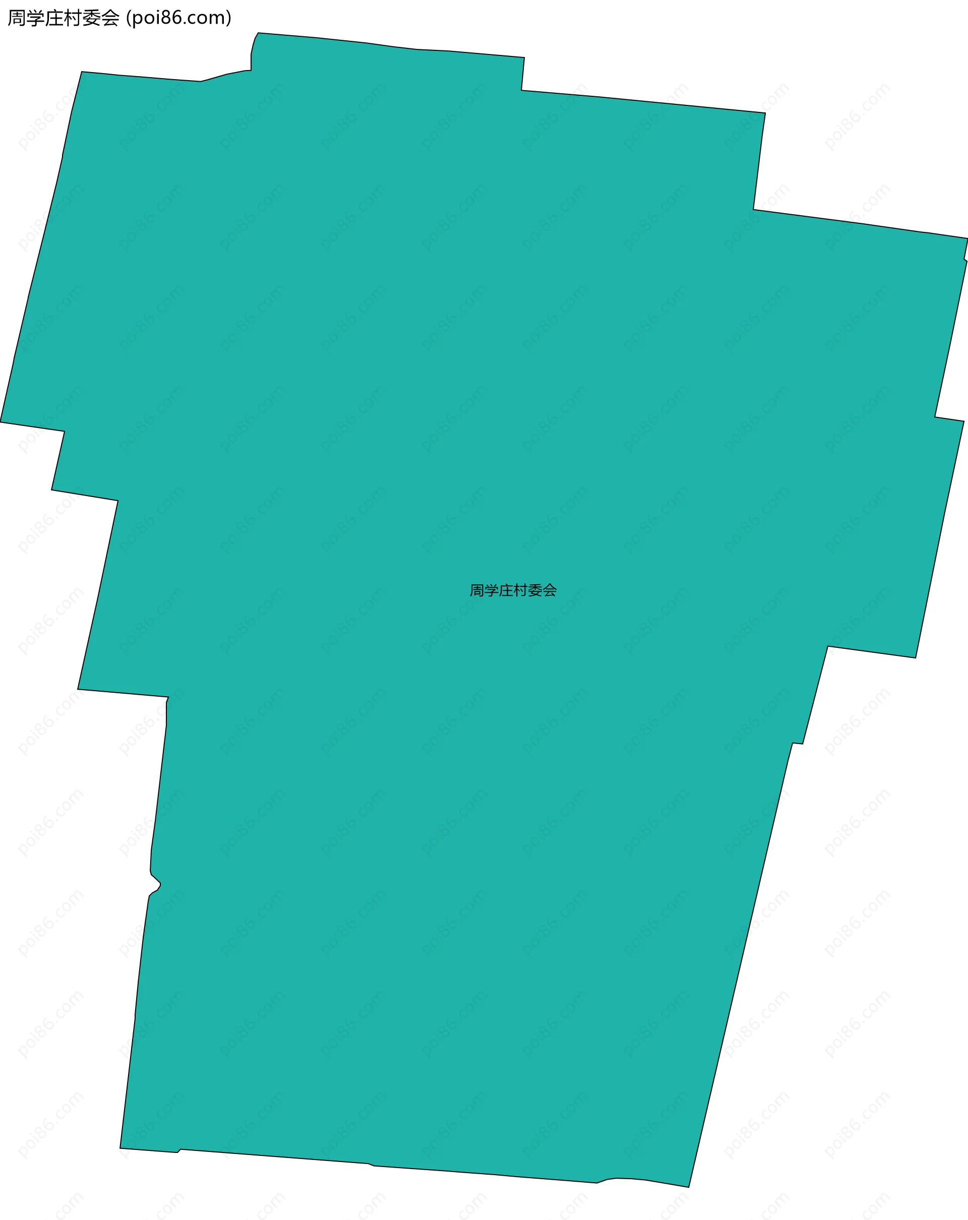 周学庄村委会边界地图