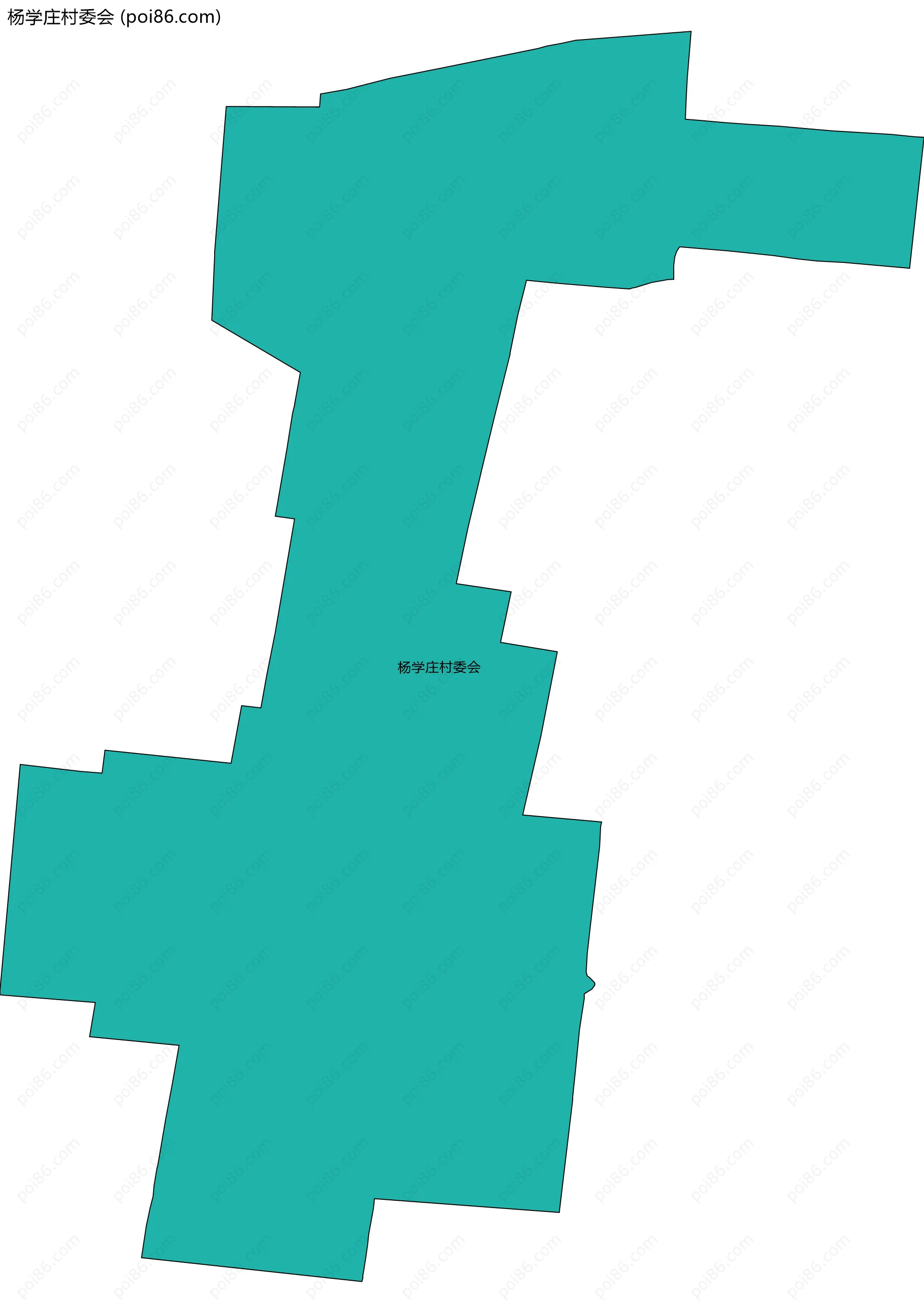 杨学庄村委会边界地图