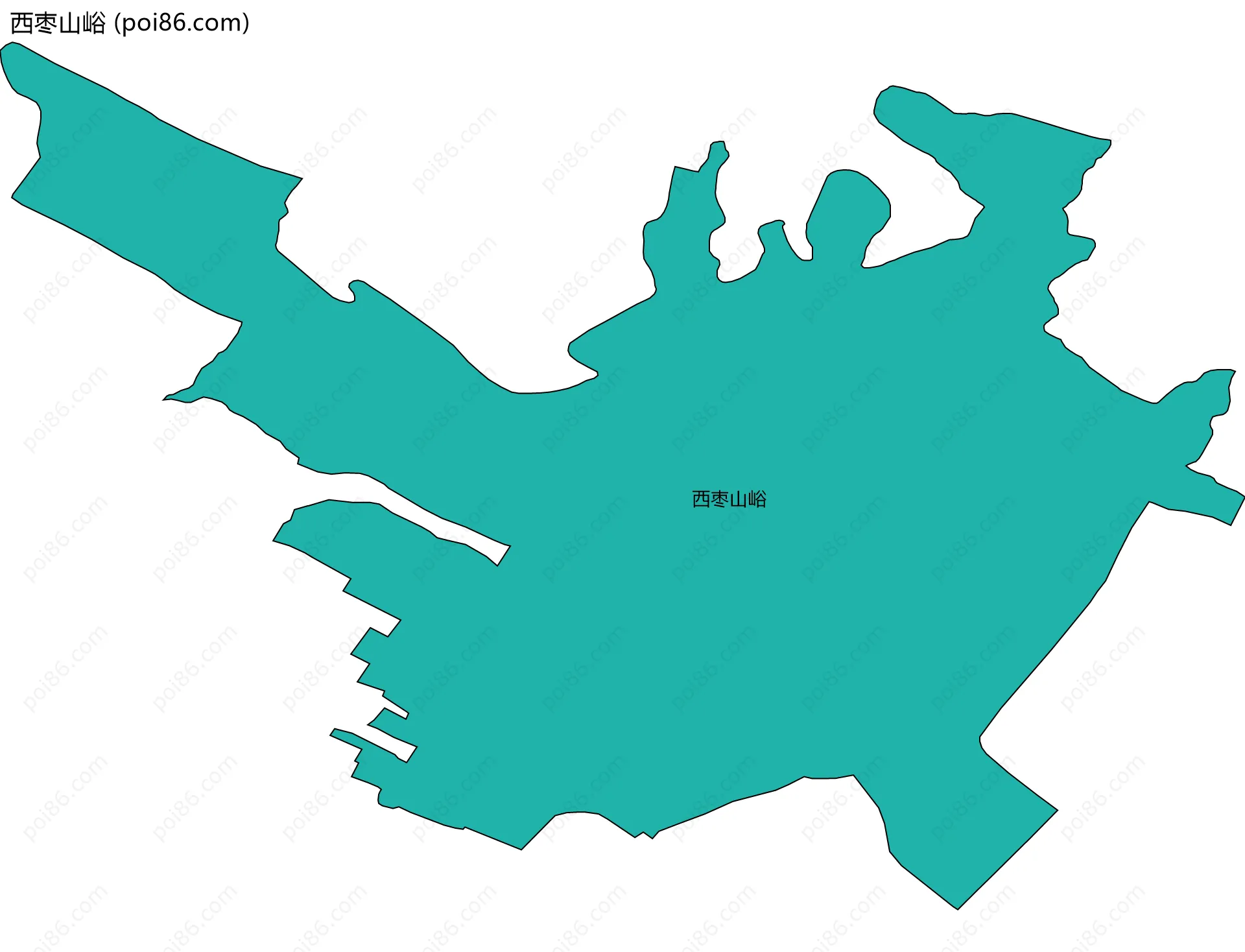 西枣山峪边界地图