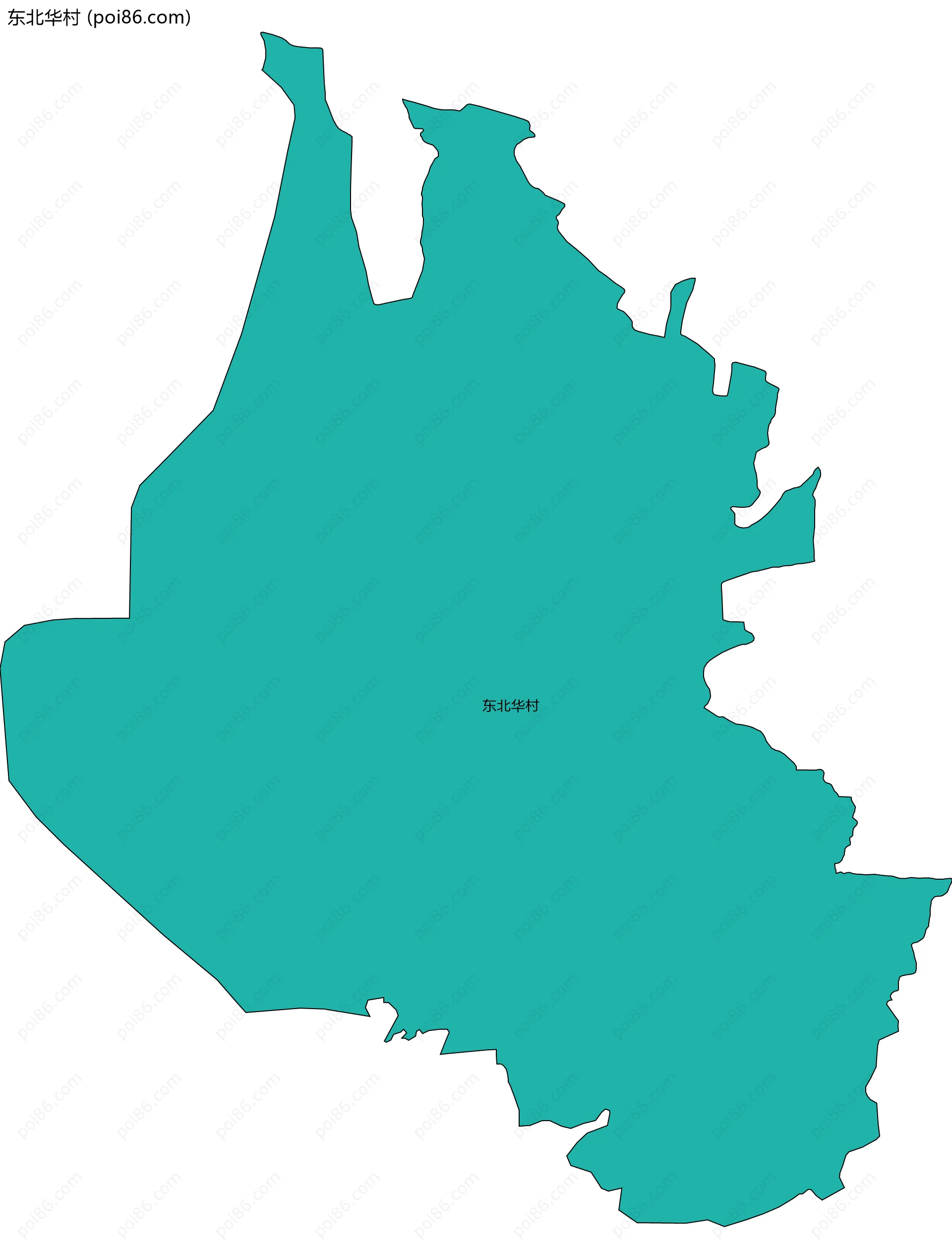 东北华村边界地图