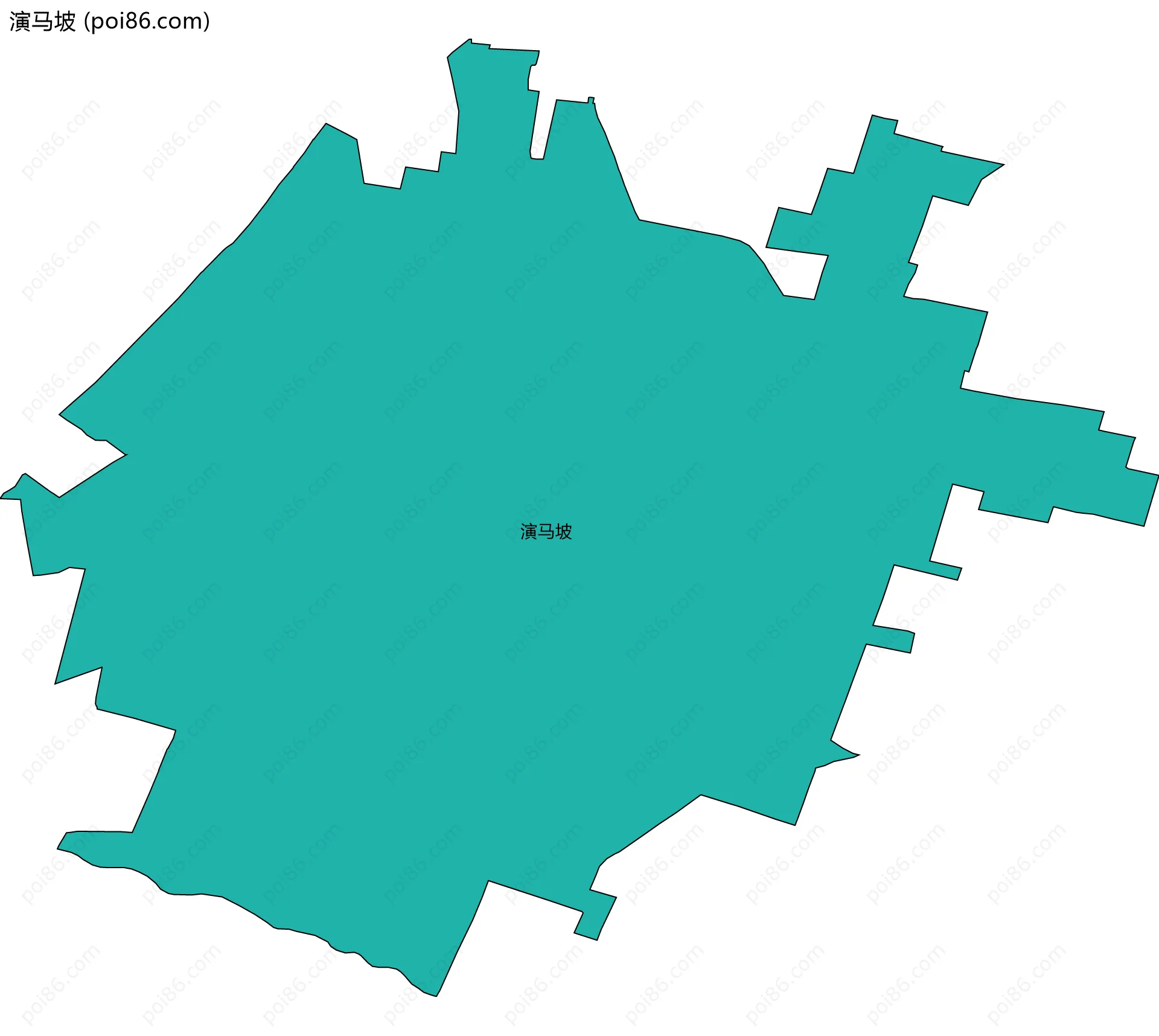 演马坡边界地图