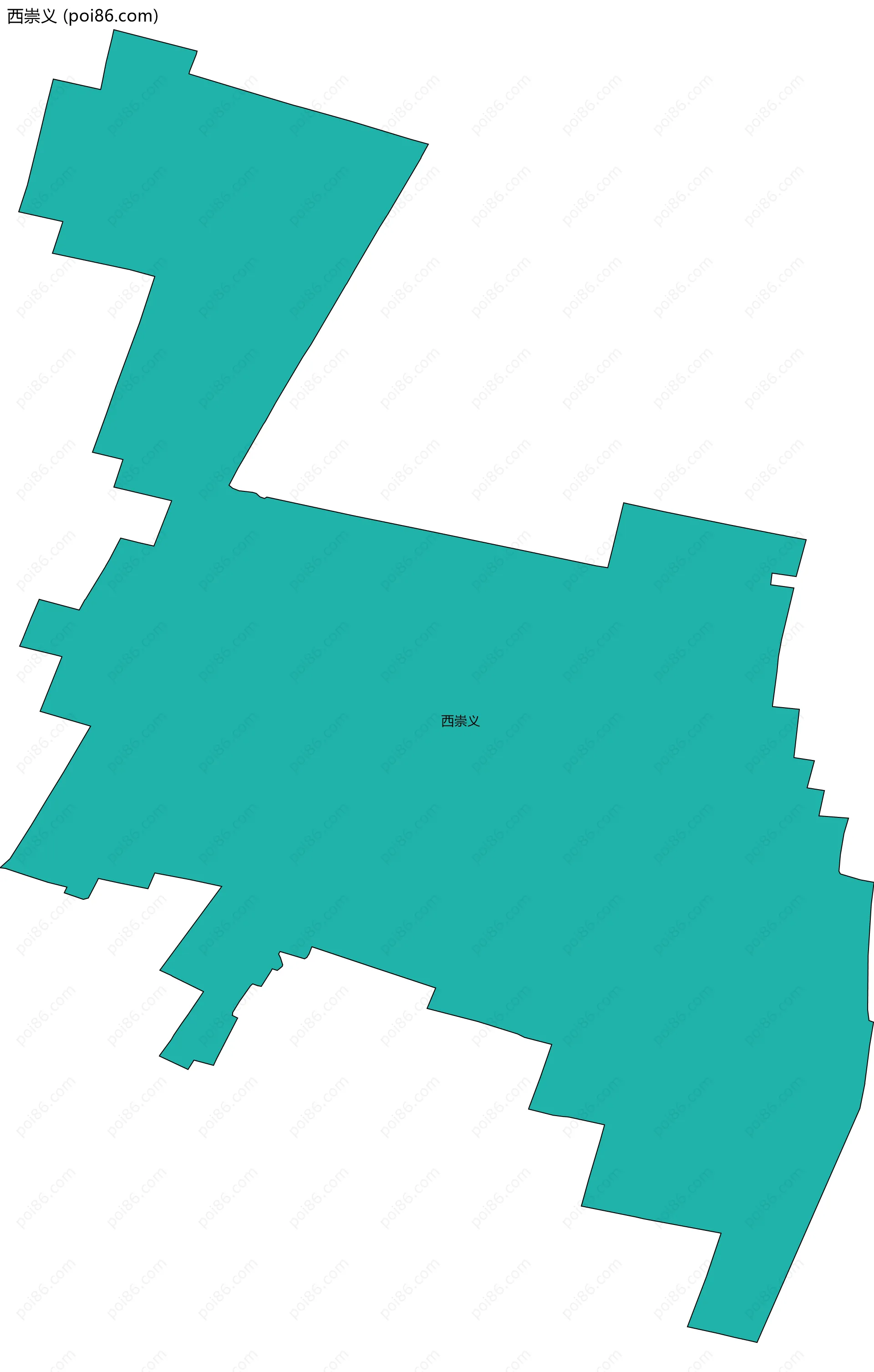 西崇义边界地图