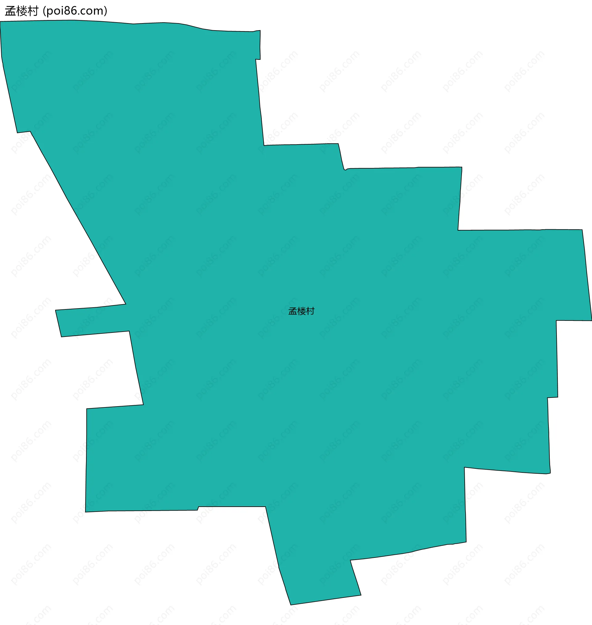 孟楼村边界地图