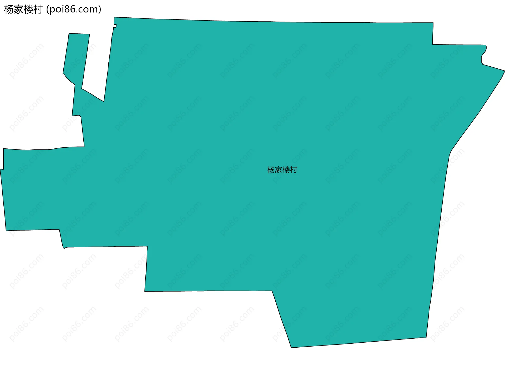 杨家楼村边界地图