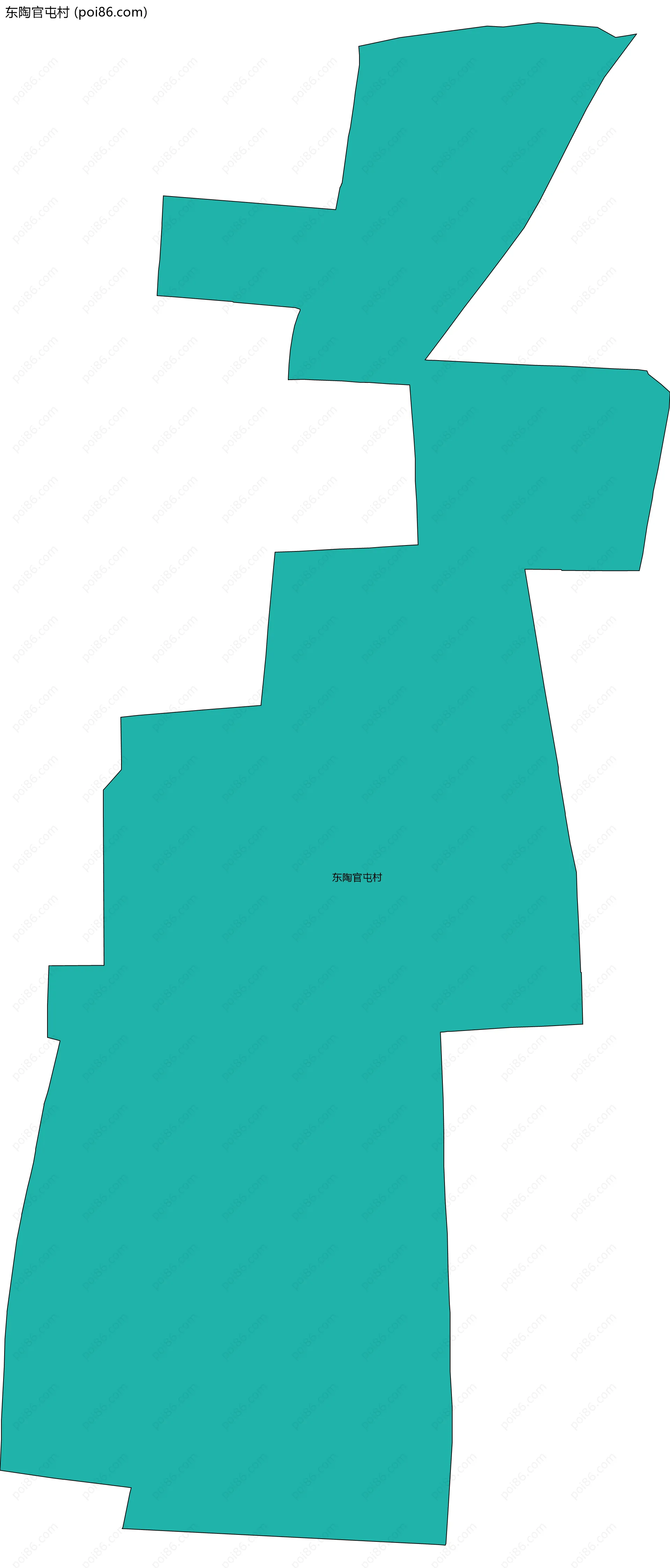 东陶官屯村边界地图