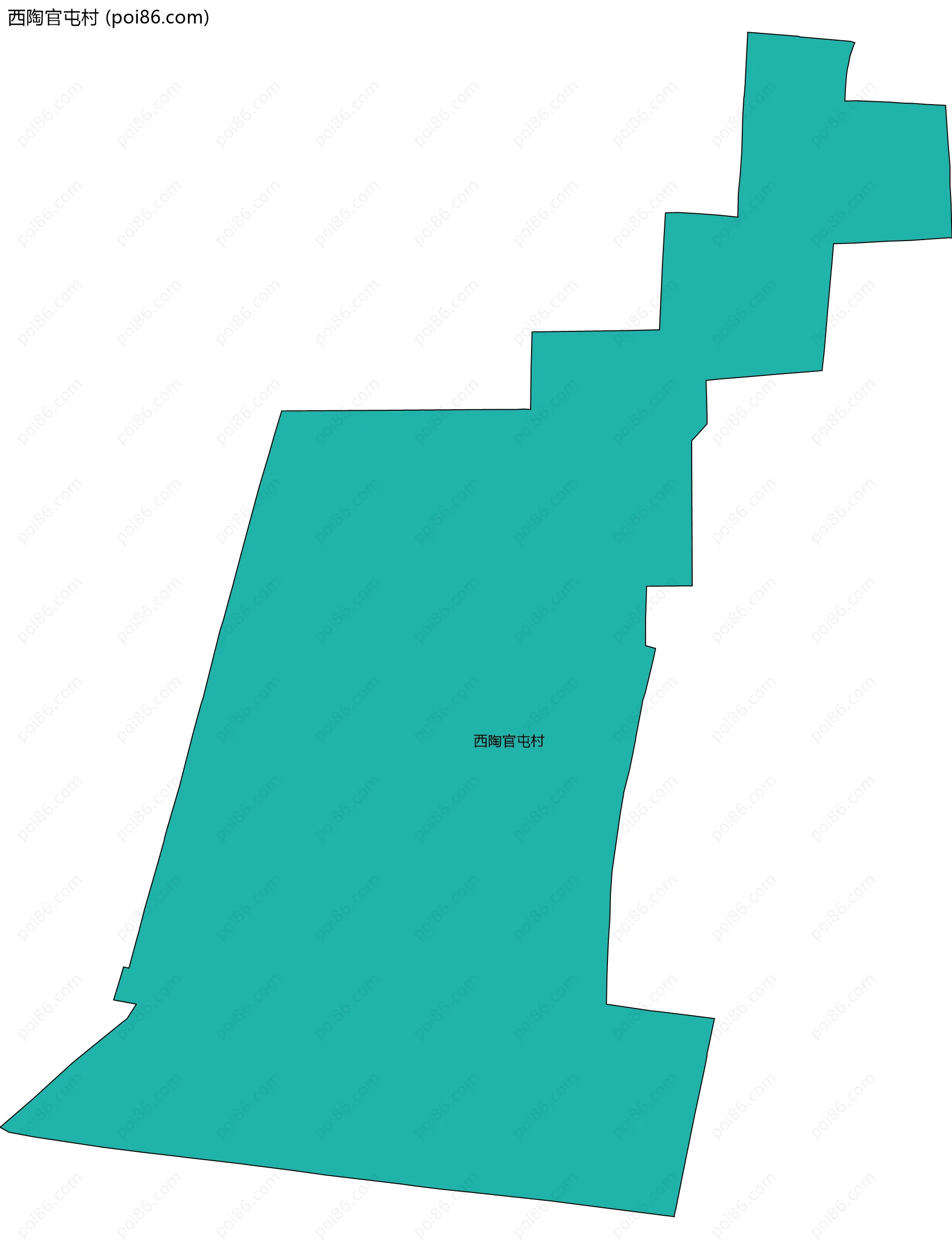 西陶官屯村边界地图