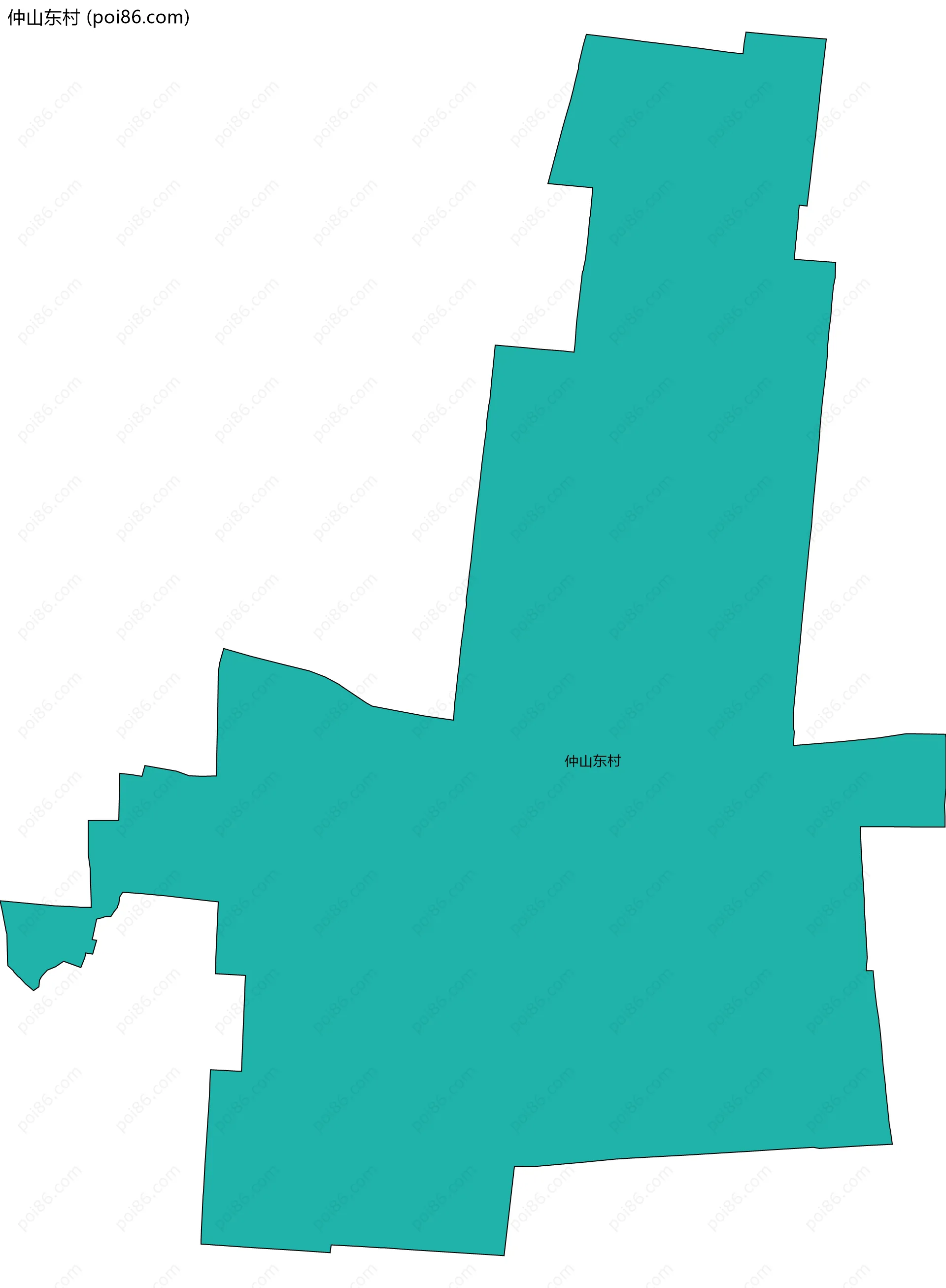 仲山东村边界地图