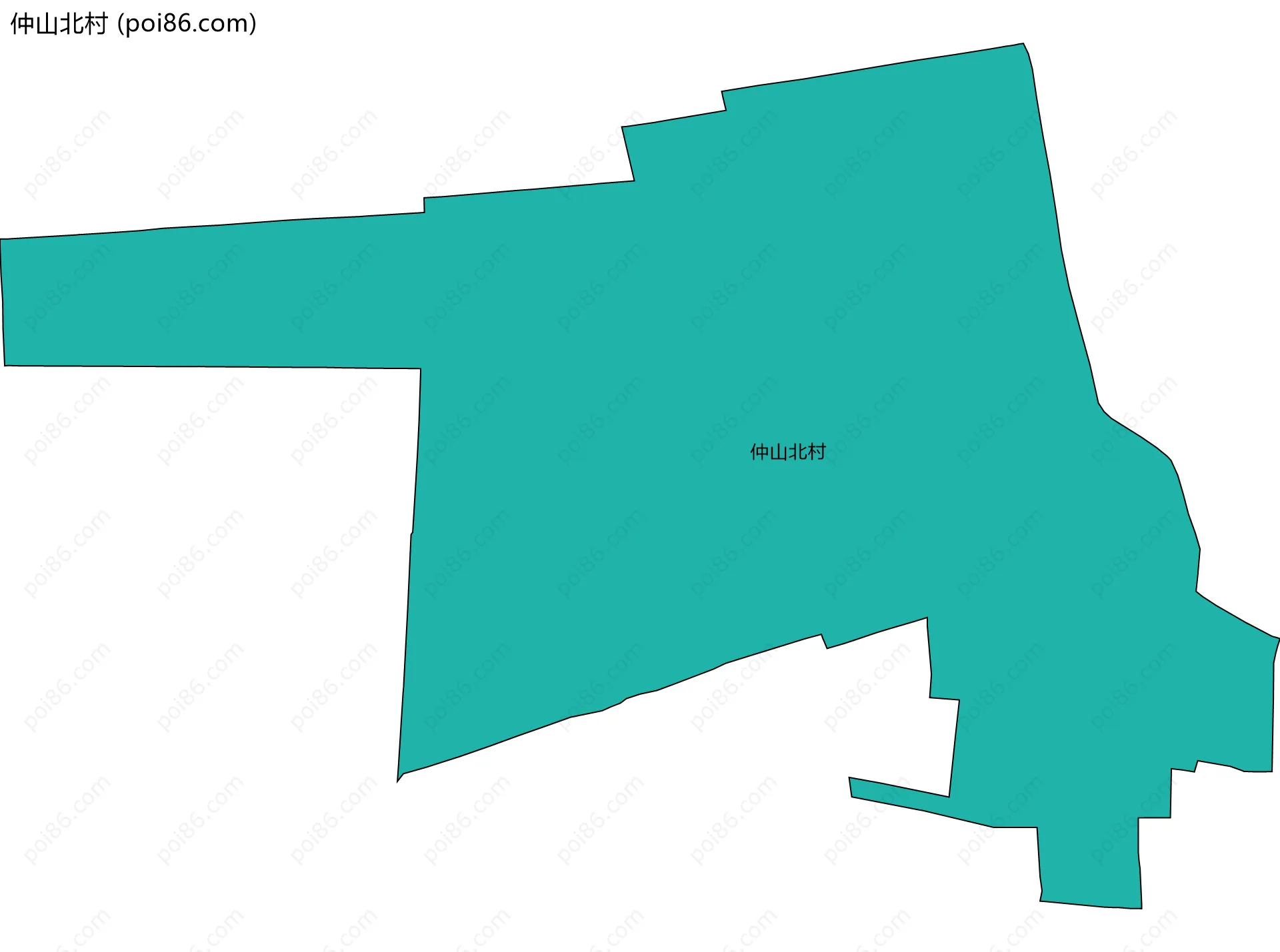 仲山北村边界地图