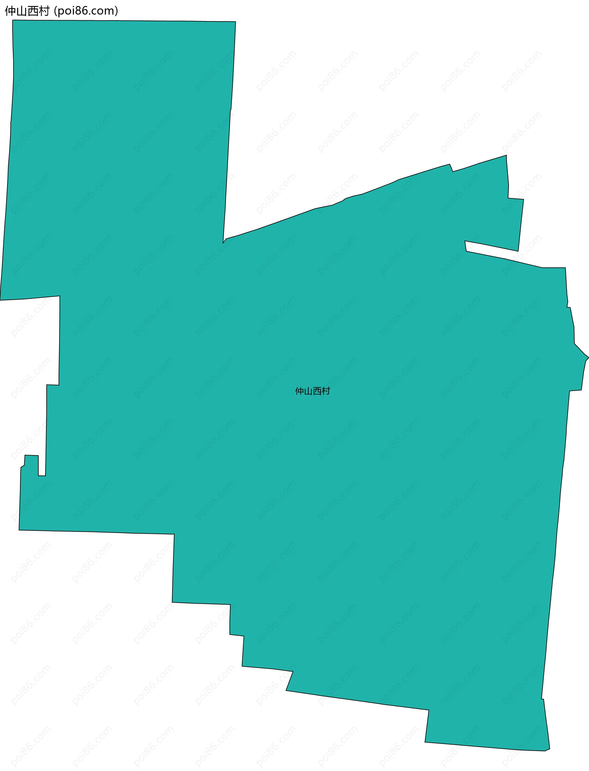 仲山西村边界地图