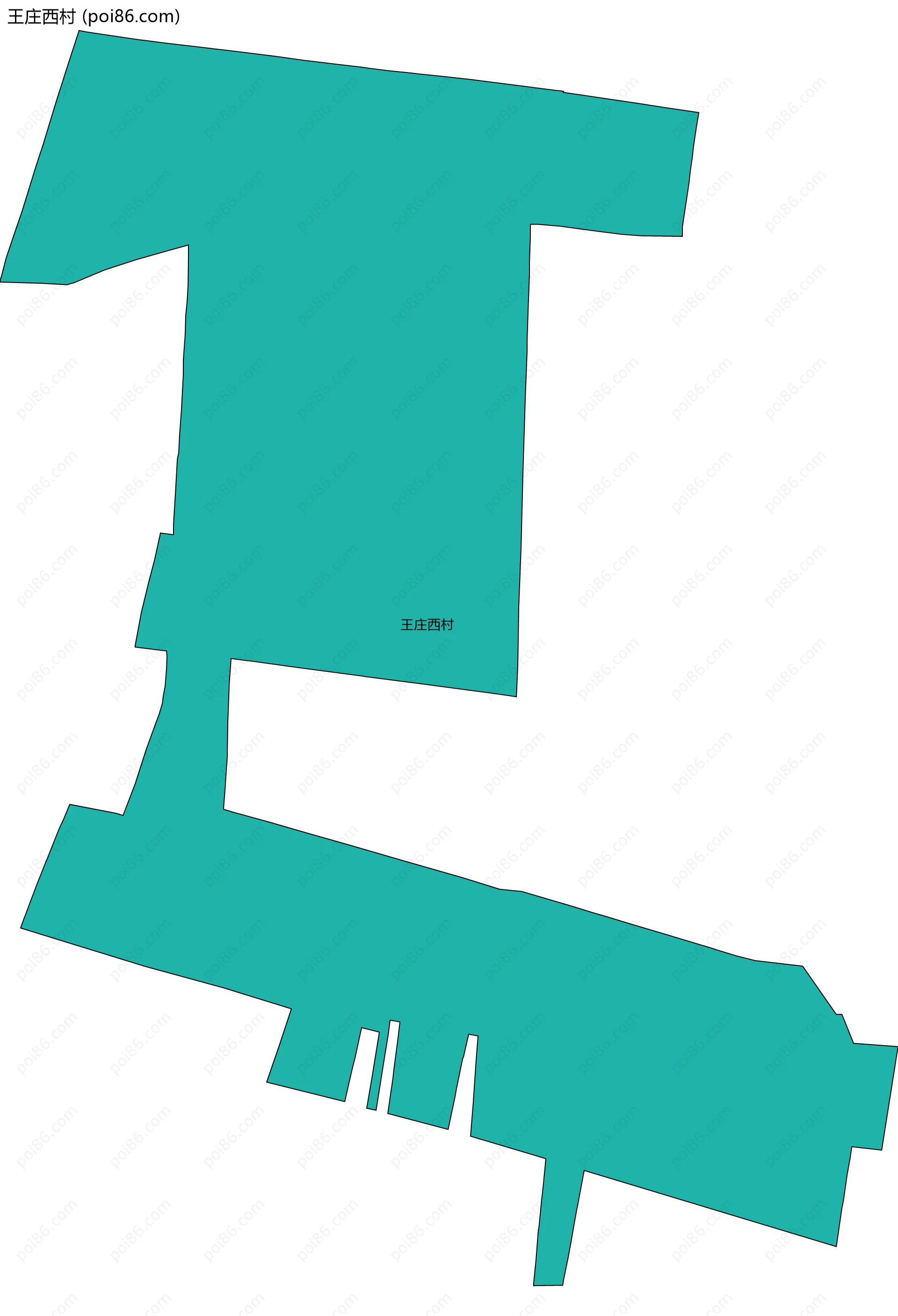 王庄西村边界地图