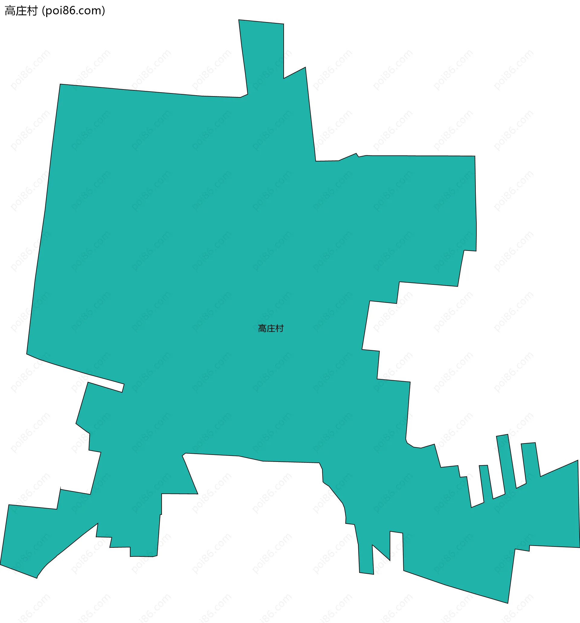 高庄村边界地图