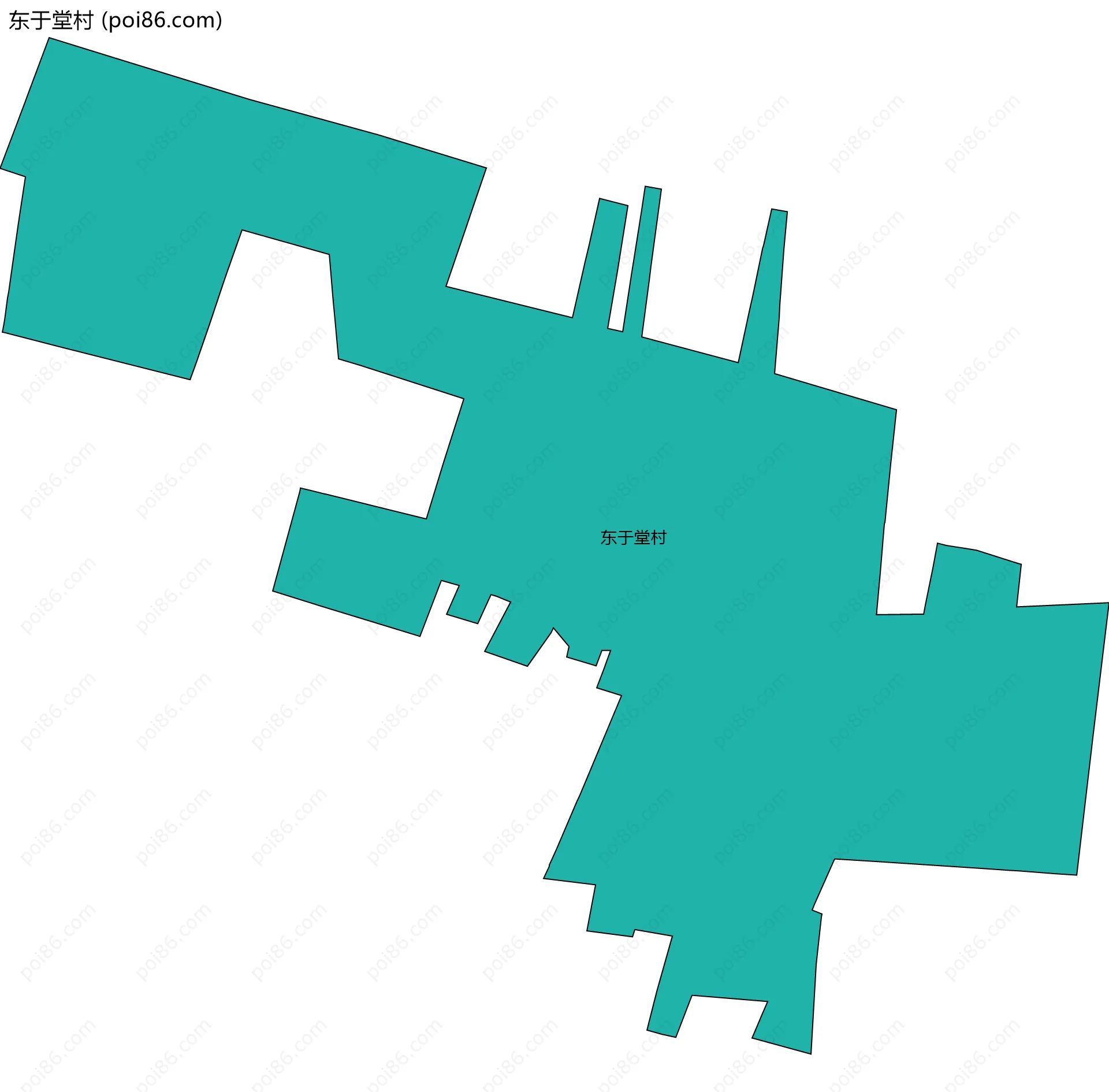 东于堂村边界地图