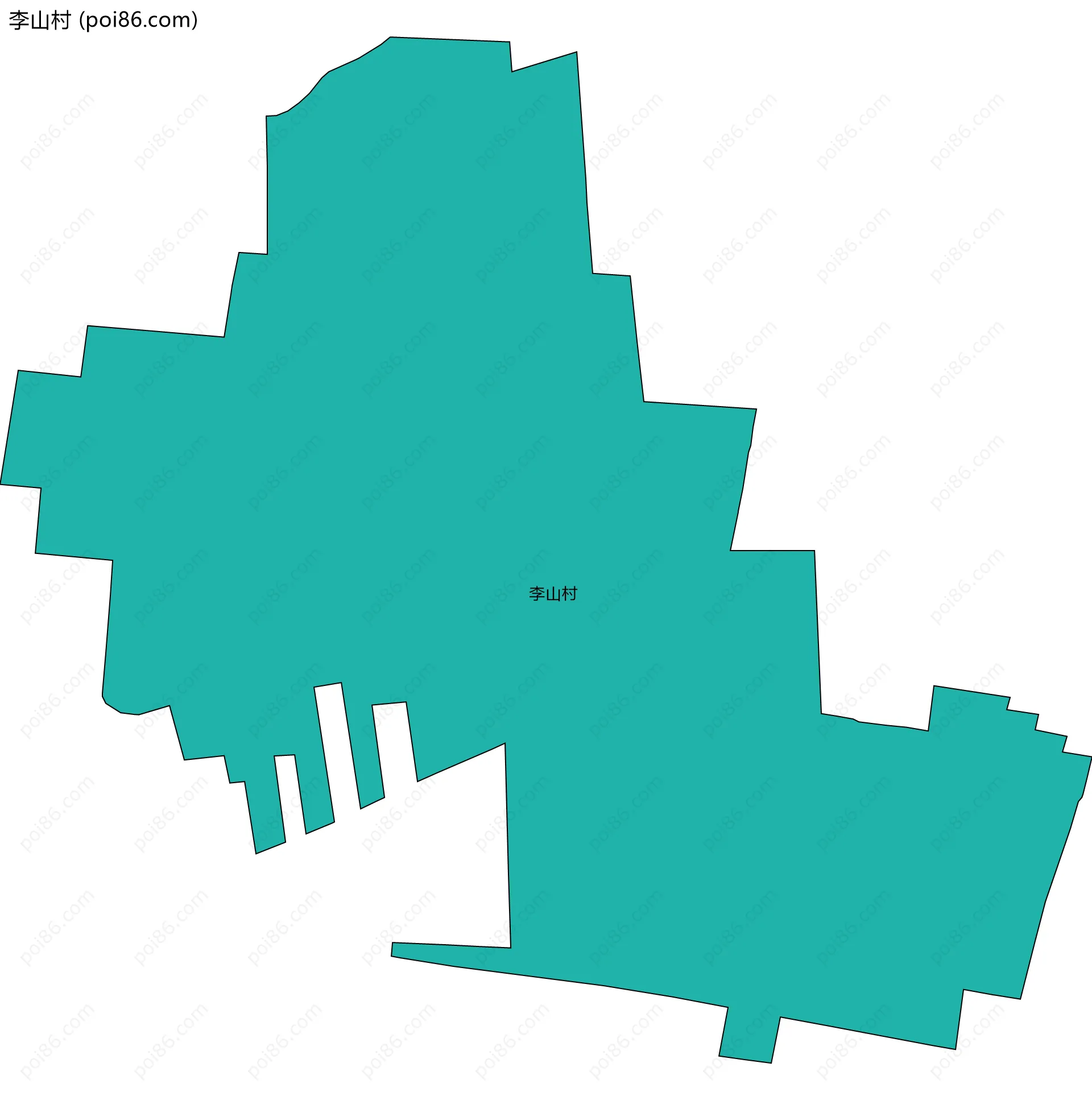 李山村边界地图